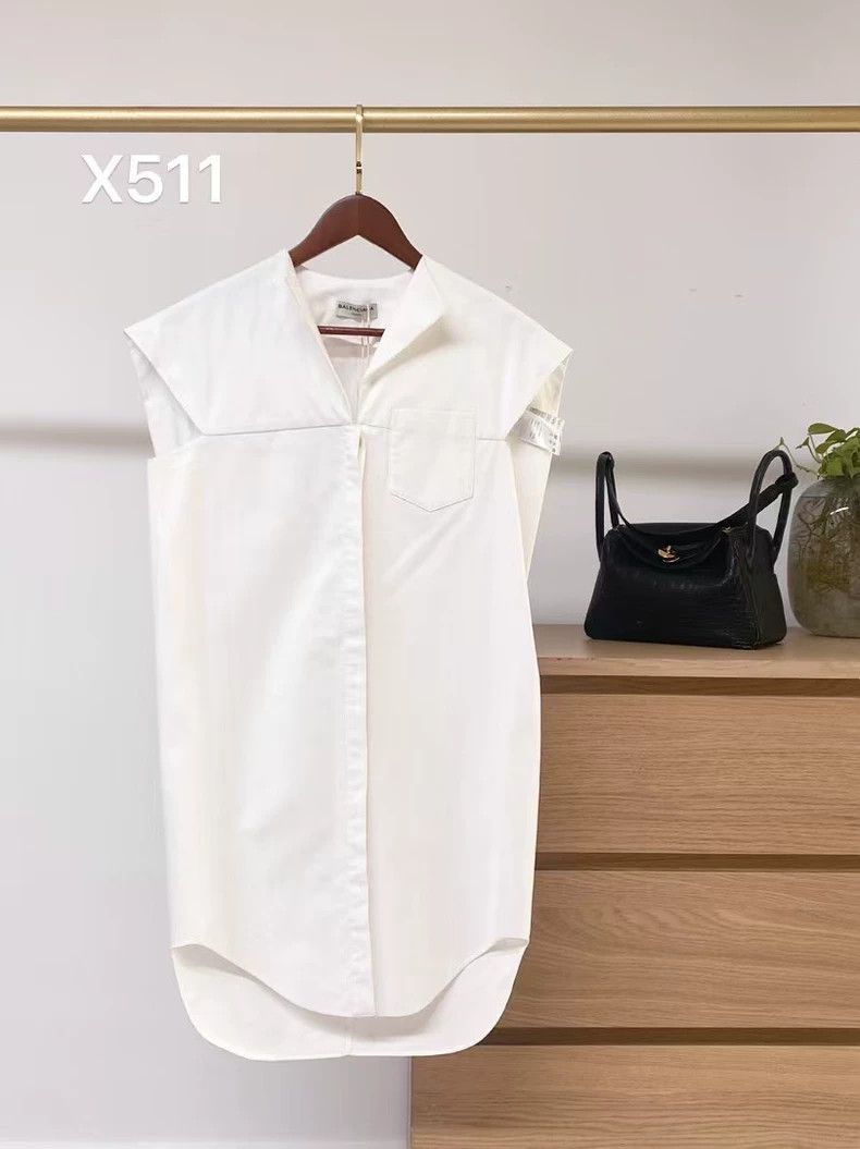 Balenciaga Balenciaga Long White Vest - dmc Size US S / EU 44-46 / 1 - 1 Thumbnail