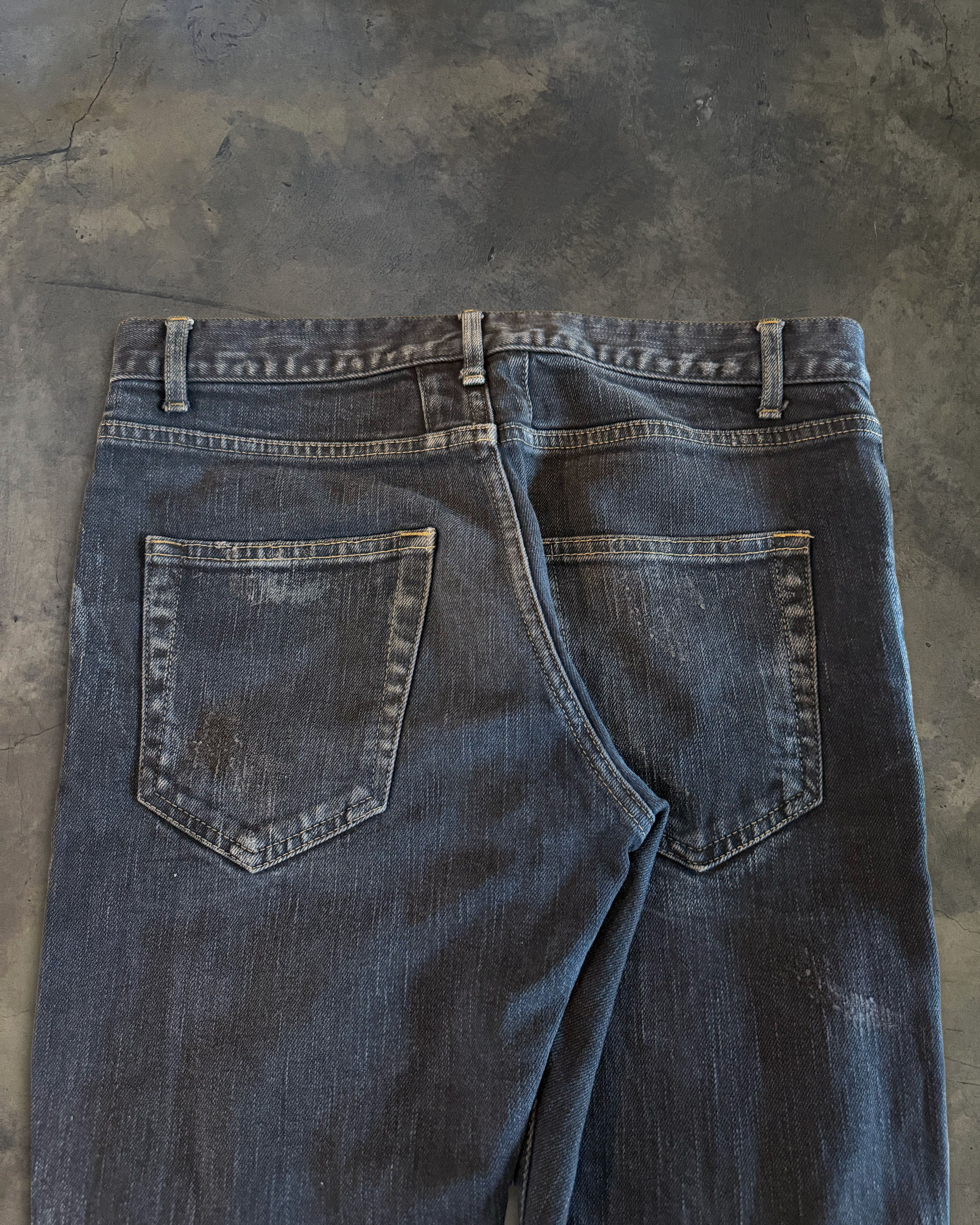 Saint Laurent Paris SAINT LAURENT FW2014 RUNWAY OIL STAIN JEANS Size US 29 - 6 Thumbnail