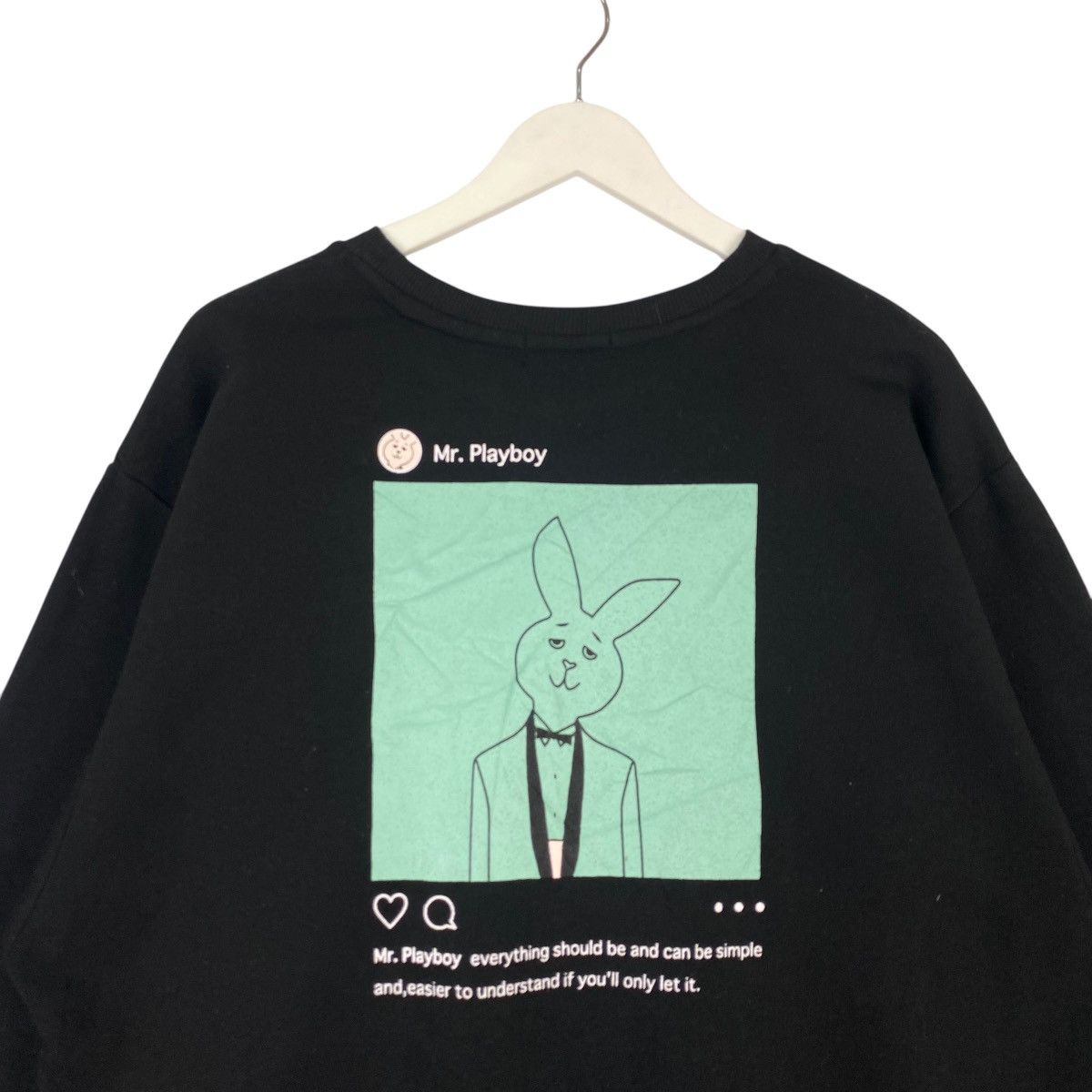 Playboy Vintage Playboy Bunny Small Logo Crewneck Sweatshirt Black P Size US L / EU 52-54 / 3 - 8 Thumbnail