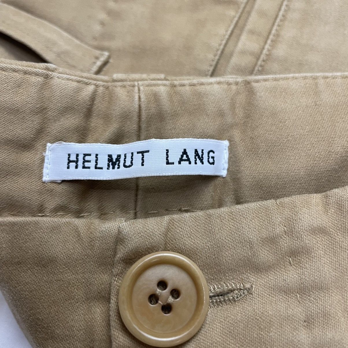 Helmut Lang 2004 Helmut Lang Hand Stitch Tailored Khaki Pants Vintage Size US 33 - 8 Thumbnail