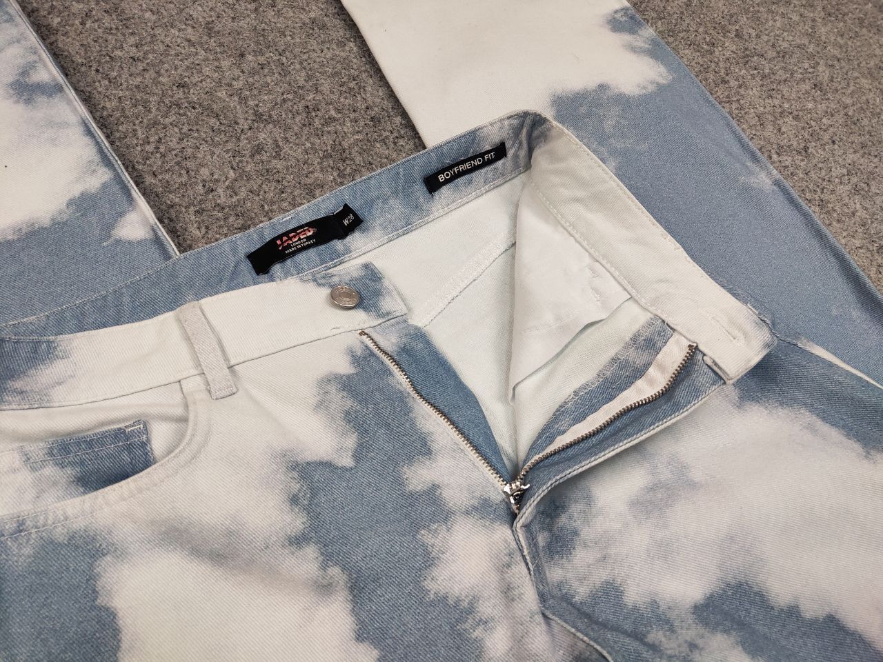 Jaded London Jaded London Boyfriend Sky Blue Art Denim Jeans Japan Style Size US 29 - 14 Thumbnail