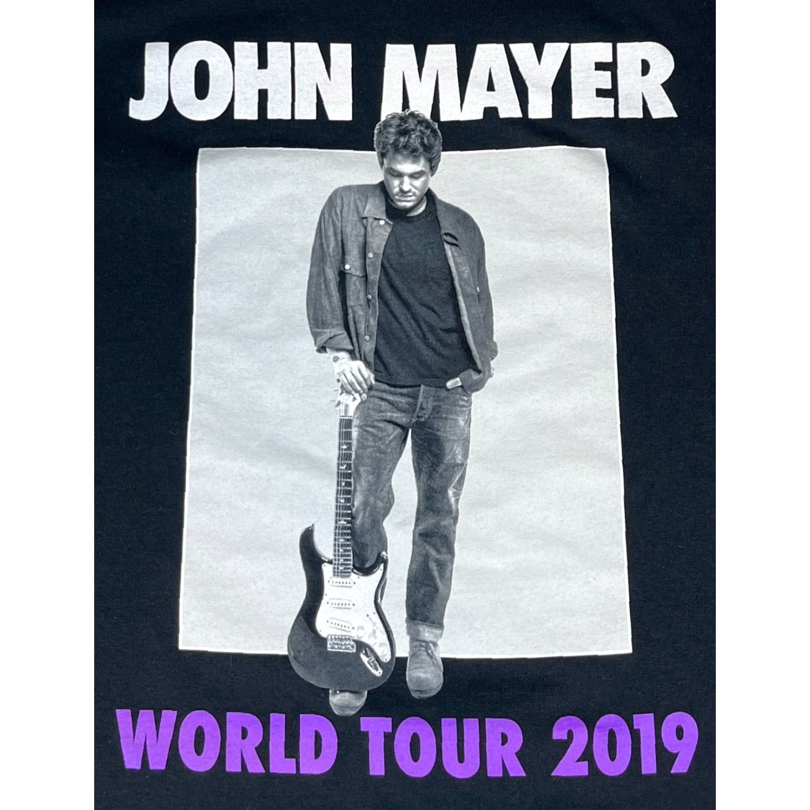 Gildan John Mayer World Tour 2019 T-Shirt Sz S Double-Sided Graphic Print Black Crew Neck Men’s Short Sleeve Cotton Gildan 2010-2019 Vintage? Size US S / EU 44-46 / 1 - 4 Thumbnail