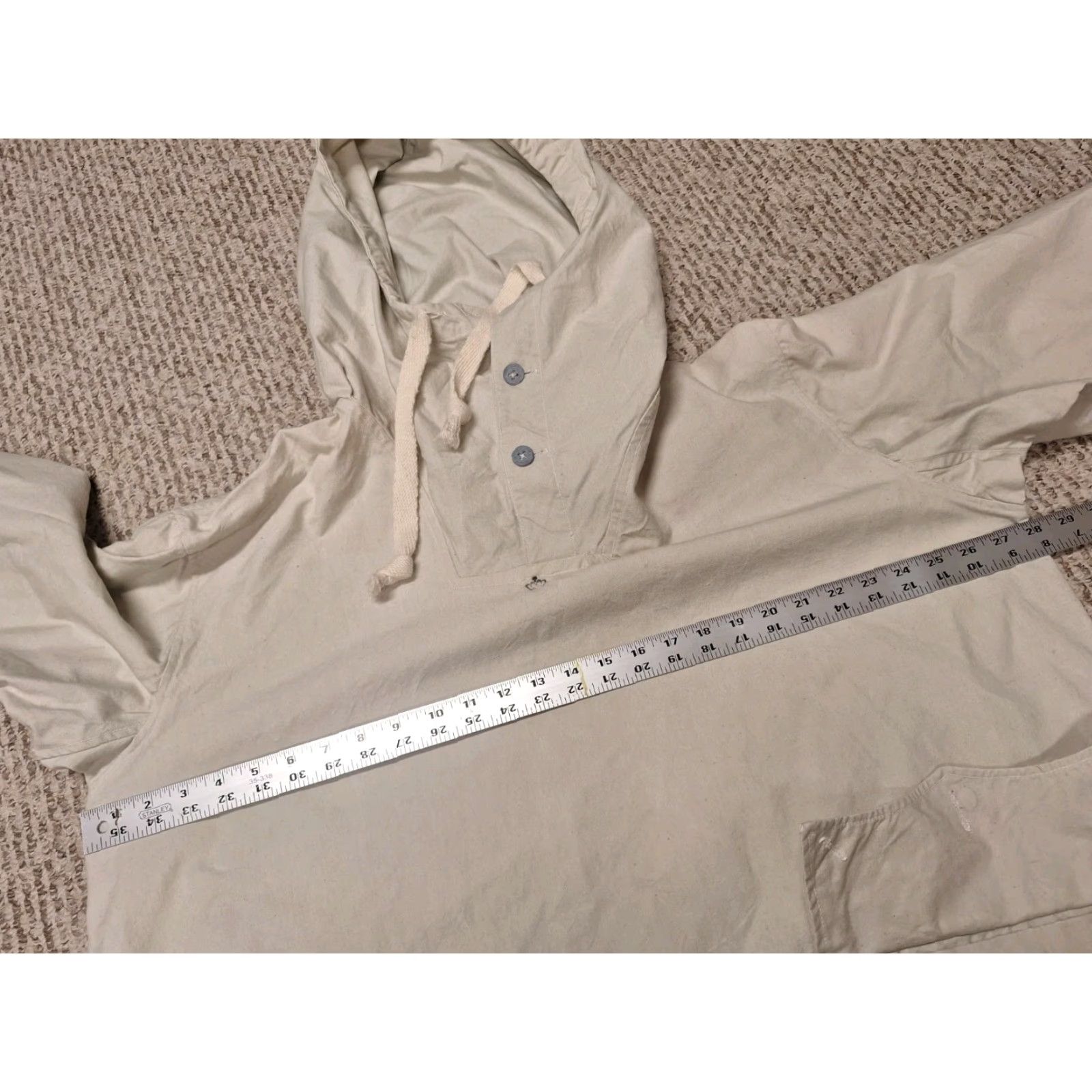 Vintage VINTAGE 1940s Swedish Military Snow Smock Parka WW2 Men's XXL Jacket Beige Size US XXL / EU 58 / 5 - 4 Thumbnail