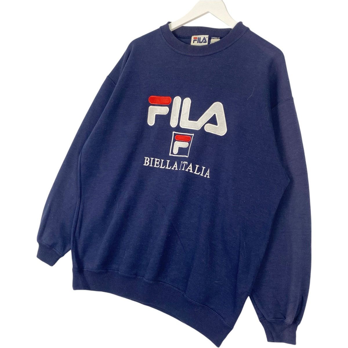 Fila × Vintage Vintage Fila Long Crewneck Sweatshirt Embroidered Blue SizeL Size US L / EU 52-54 / 3 - 2 Thumbnail