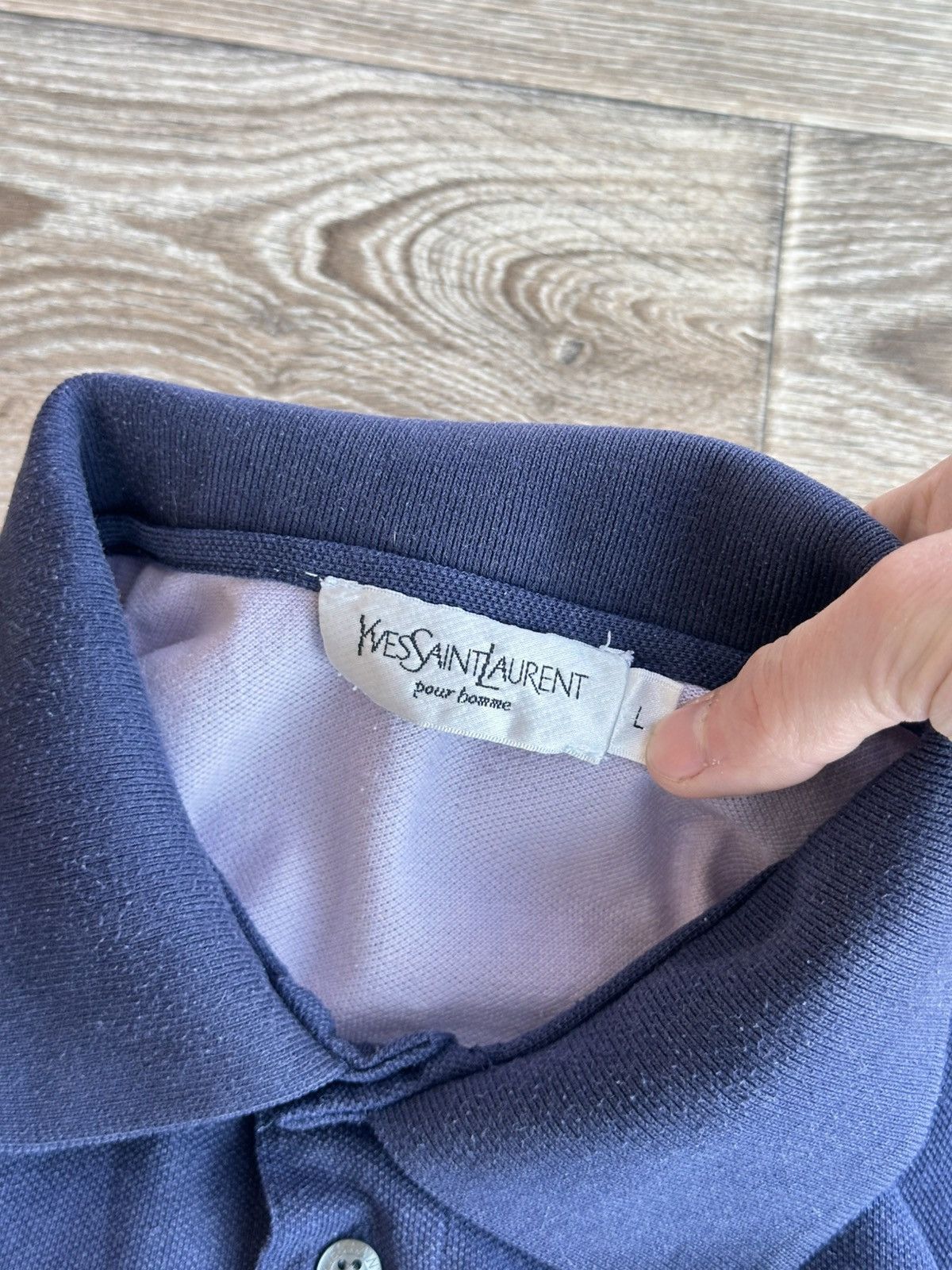 Yves Saint Laurent 🔥 Yves Saint Laurent YSL Big Logo Polo T Shirt Vintage Italy Size US L / EU 52-54 / 3 - 5 Thumbnail
