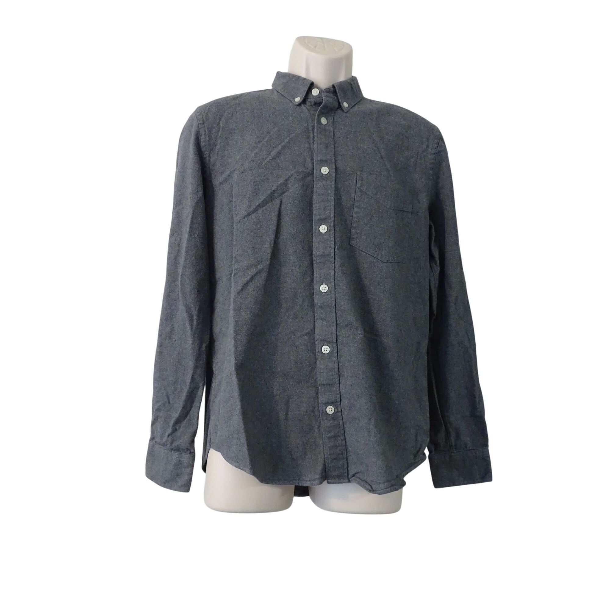 Everlane Everlane Men Button Down Flannel Shirt Size M Dark Gray Cott Size US M / EU 48-50 / 2 - 1 Thumbnail
