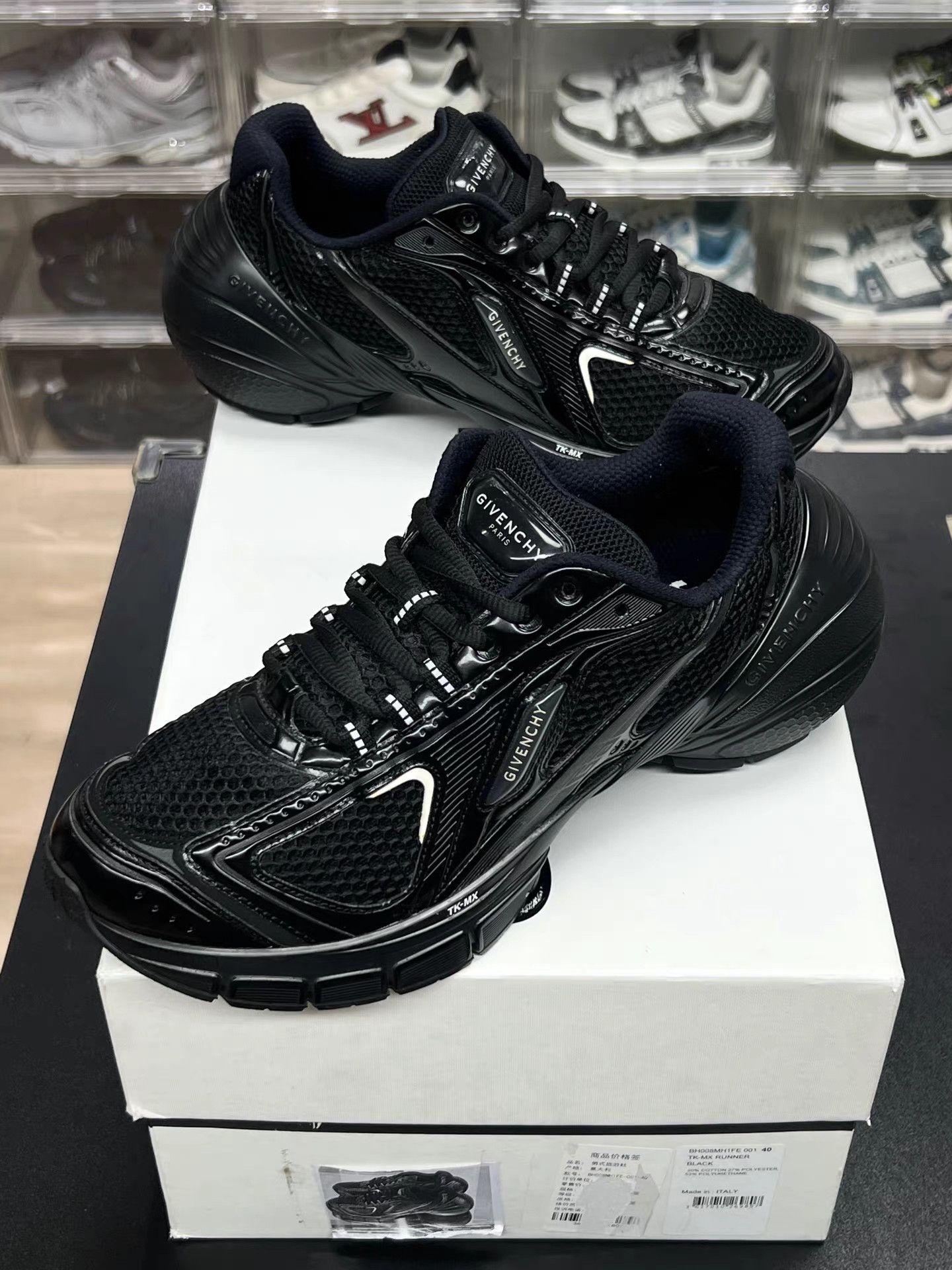 Givenchy Givenchy TK-MX Runner Mesh Black Low-Top Sneakers K15 Size US 7 / EU 40 - 1 Thumbnail