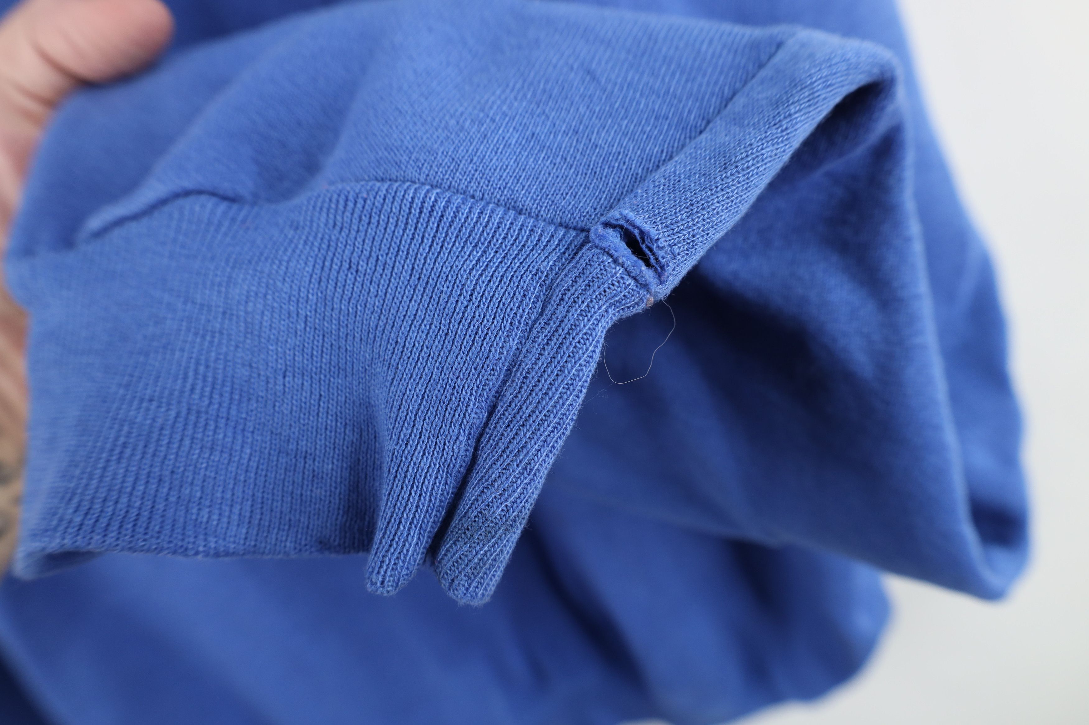 Vintage Vintage 90s Streetwear Thin Blank Sweatshirt Royal Blue USA Size US XL / EU 56 / 4 - 13 Thumbnail
