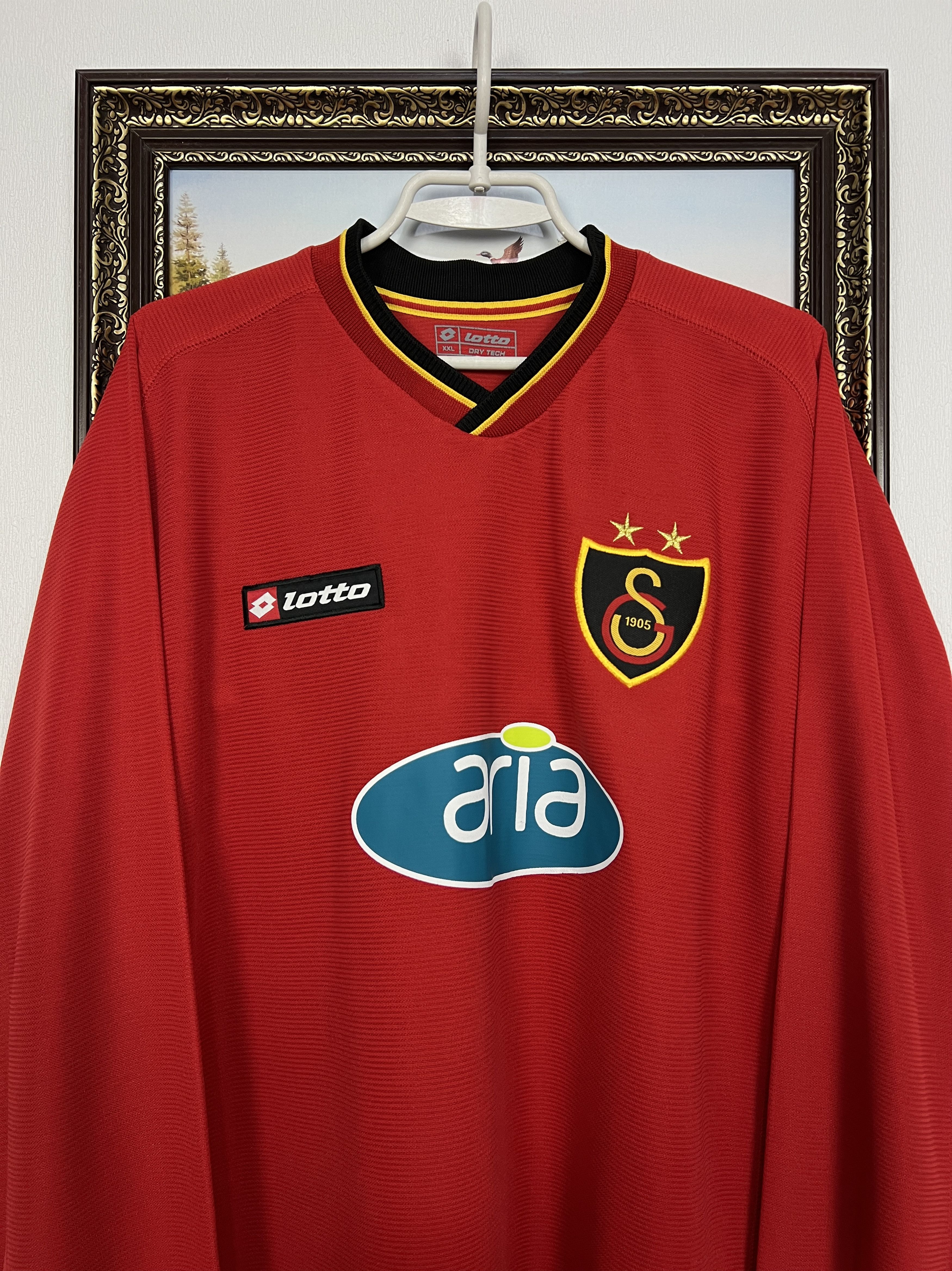 Lotto Sport Galatasaray football shirt Soccer Long Sleeve Jersey Trikot Size US XXL / EU 58 / 5 - 2 Thumbnail
