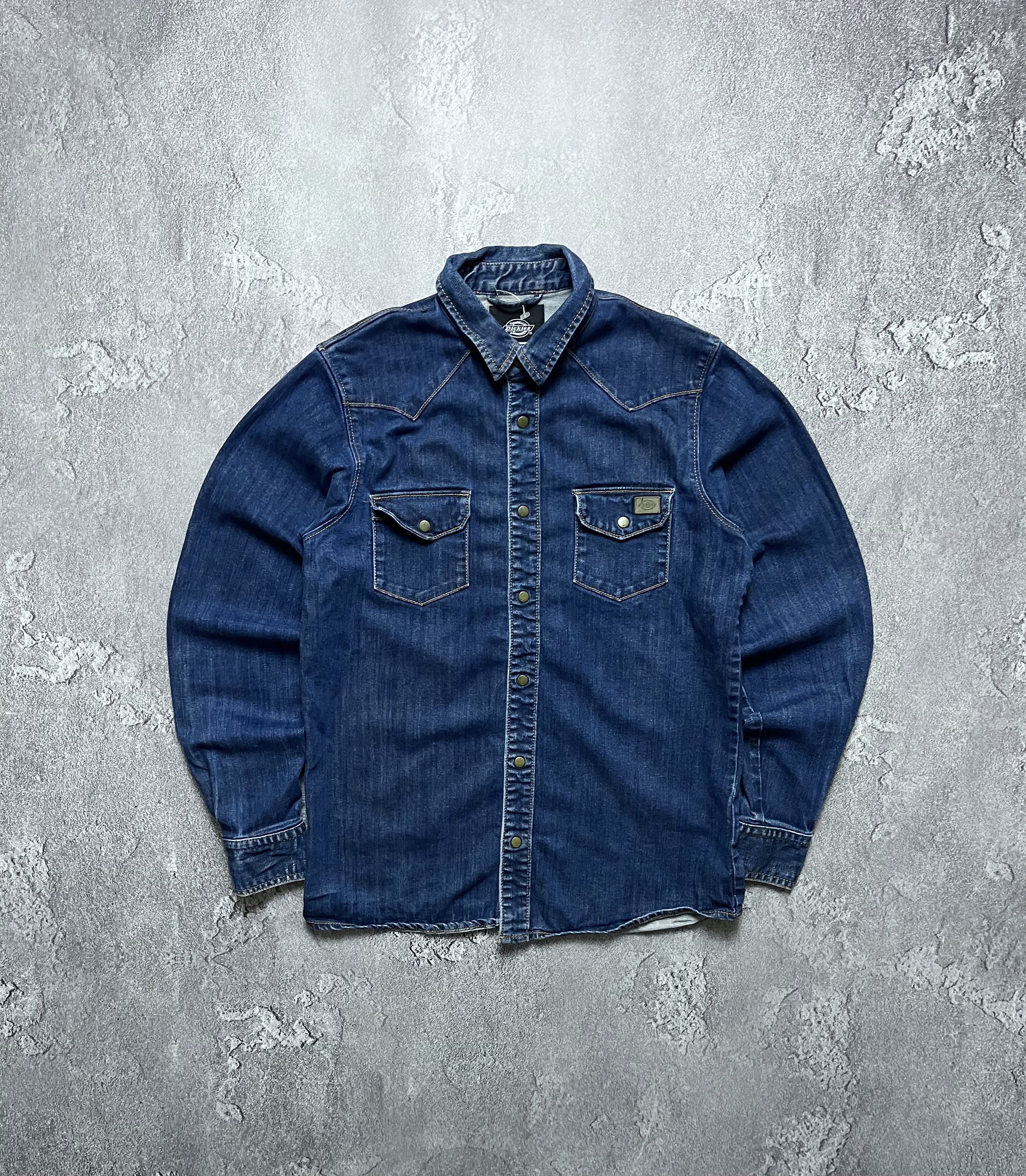 Dickies Vintage Denim Overshirt Dickies Big Logo Striped Mens M Size US M / EU 48-50 / 2 - 1 Thumbnail
