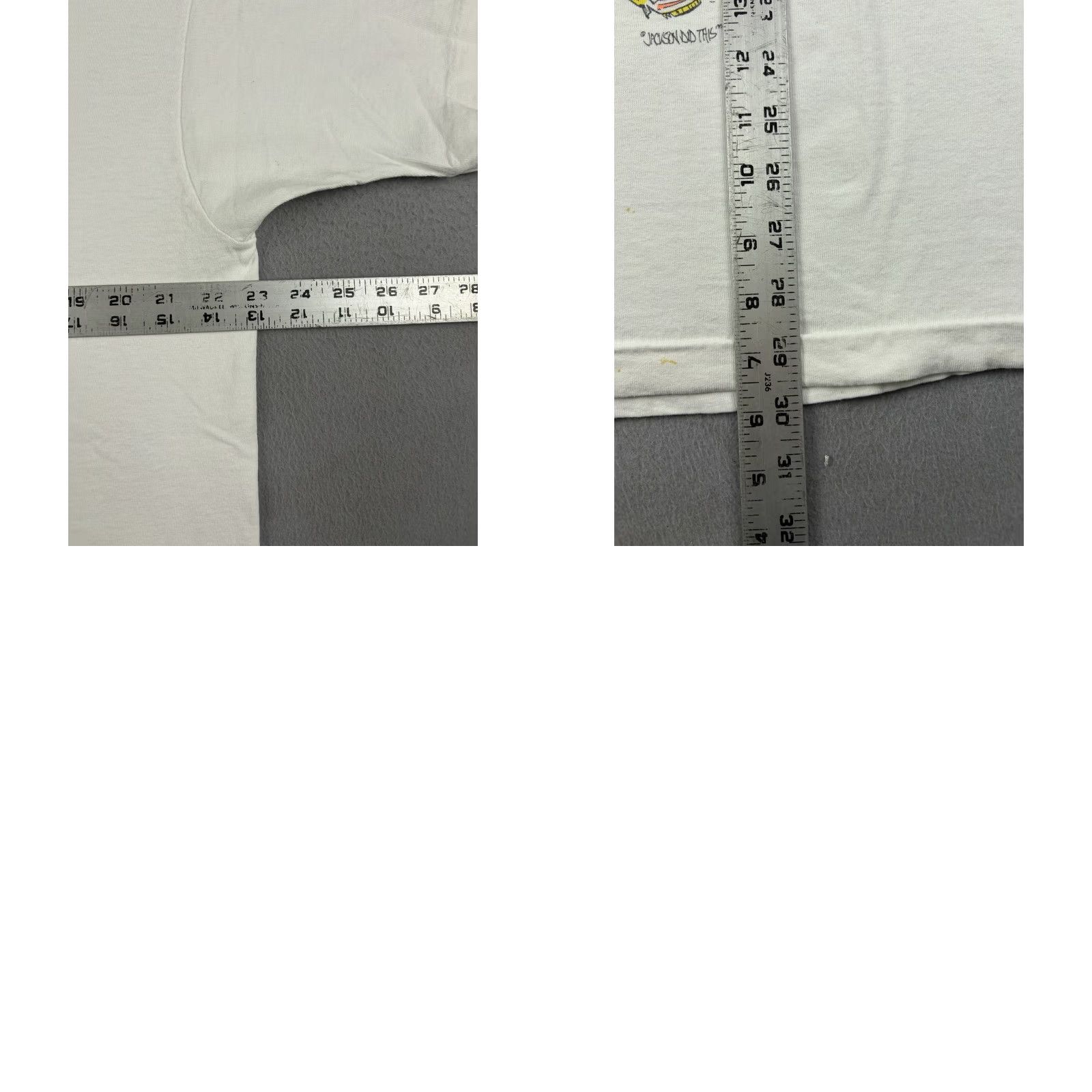Fruit Of The Loom VINTAGE Fruit of the Loom T-Shirt Sea Of Love Funny 90s White XL Men Short Sleeve Crew Neck Graphic Print Cotton Regular Size US XL / EU 56 / 4 - 8 Thumbnail