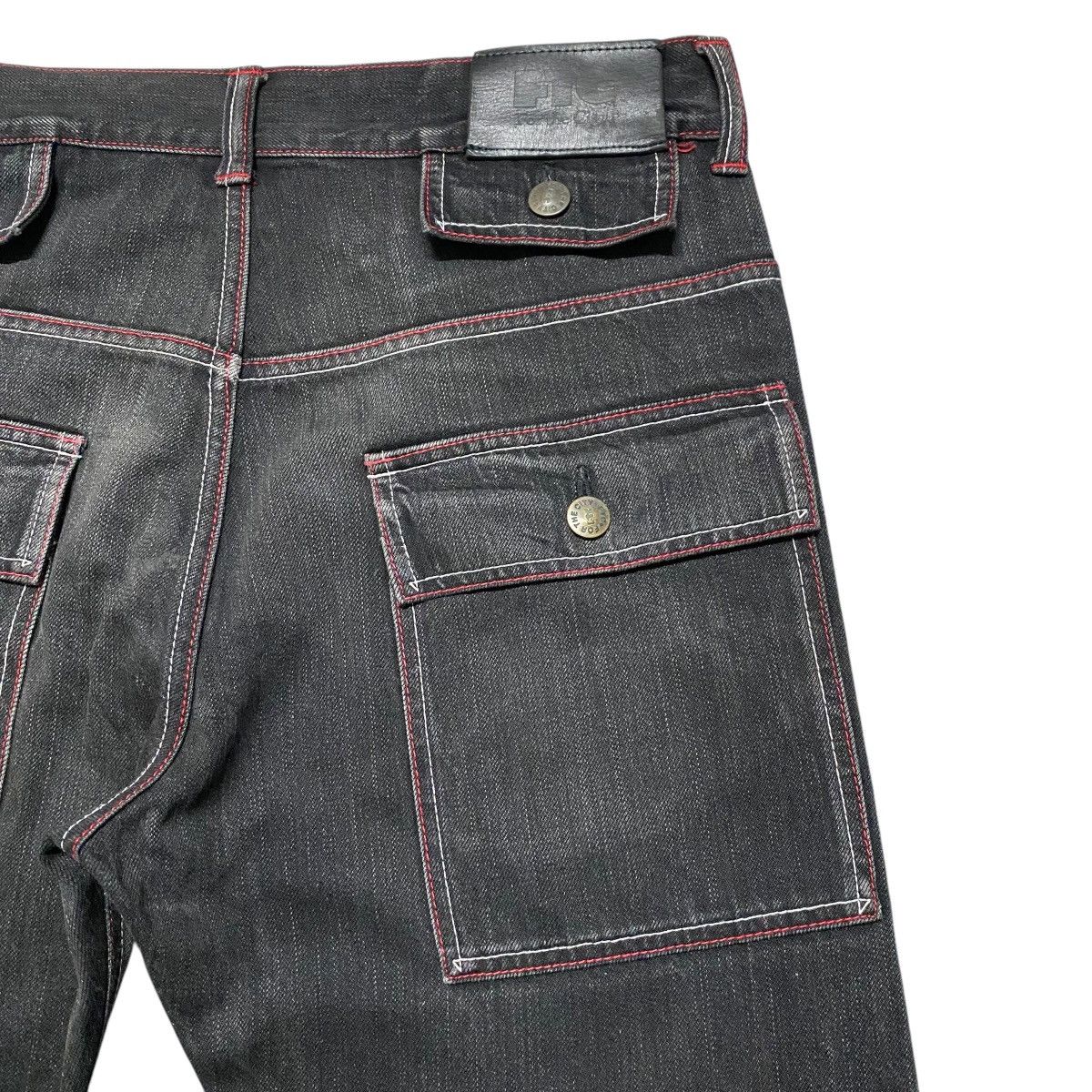 FTC Ftc Black Denim Jeans Red Stitch Size US 34 / EU 50 - 11 Thumbnail