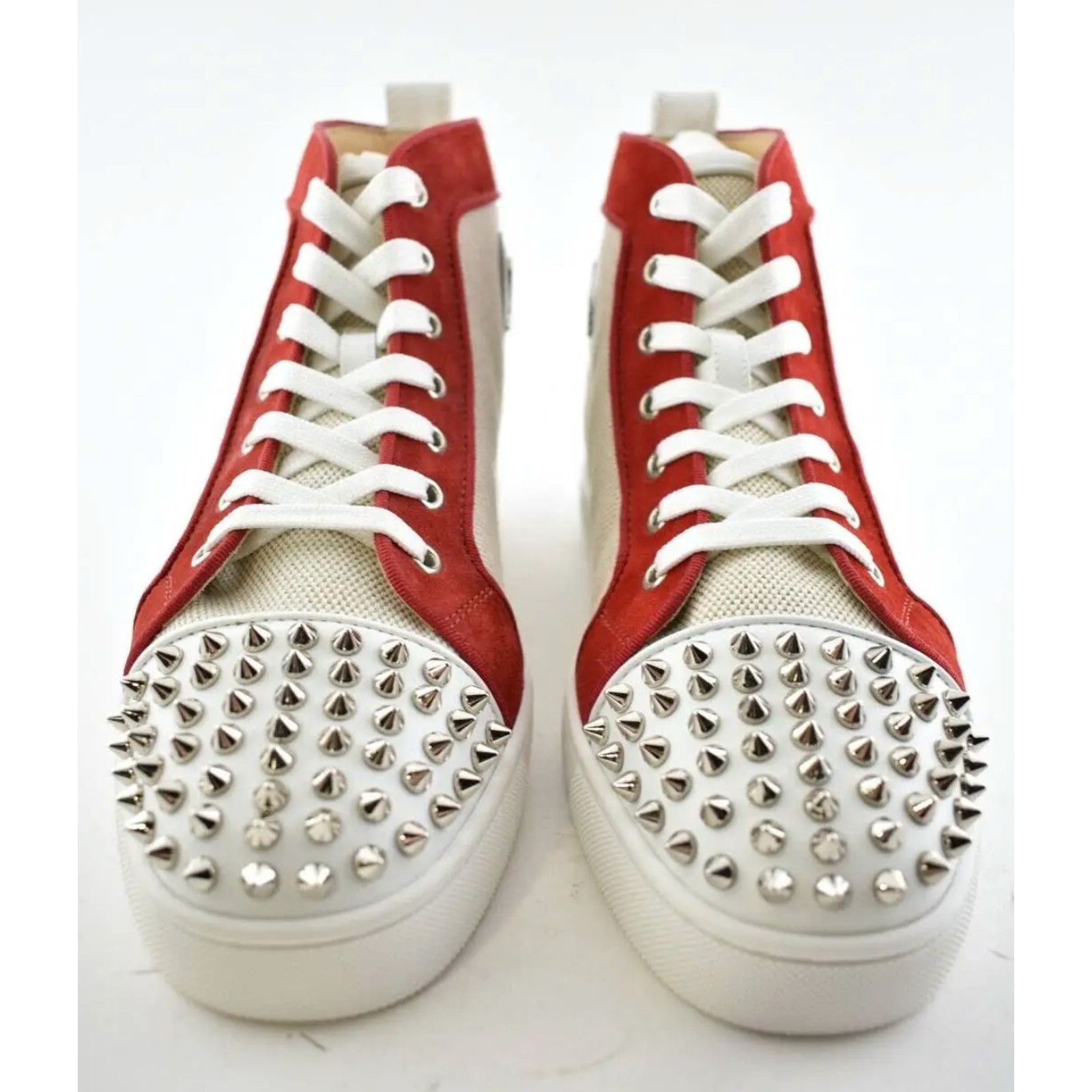 Christian Louboutin Christian Louboutin Mens Lou Spikes Orlato Flat Beige Size US 7.5 / EU 40-41 - 5 Thumbnail