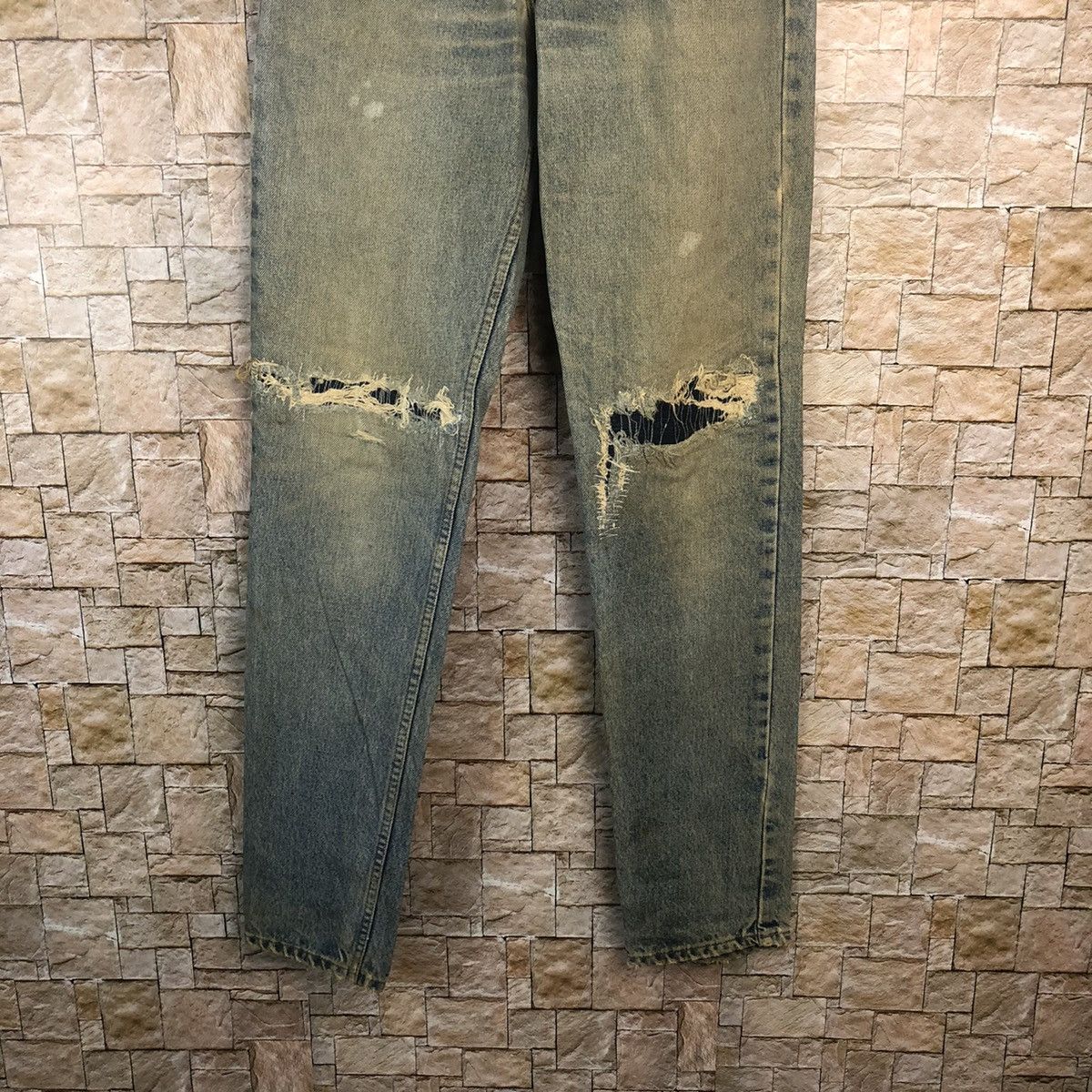 Levi's 512 Levis faded Blue ripped Distressed Denim Pants #A71 Size US 31 - 3 Thumbnail