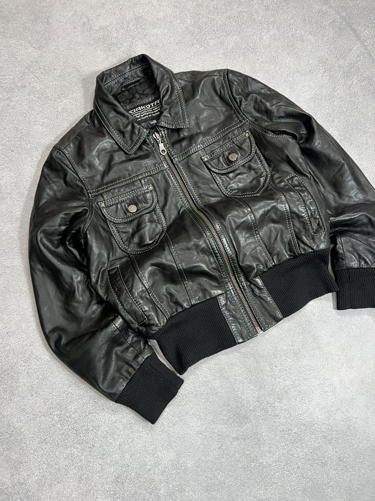 Yohji Yamamoto VTG Cropped Distressed Rick Owens Style Leather Diesel jacke Size US M / EU 48-50 / 2 - 4 Thumbnail