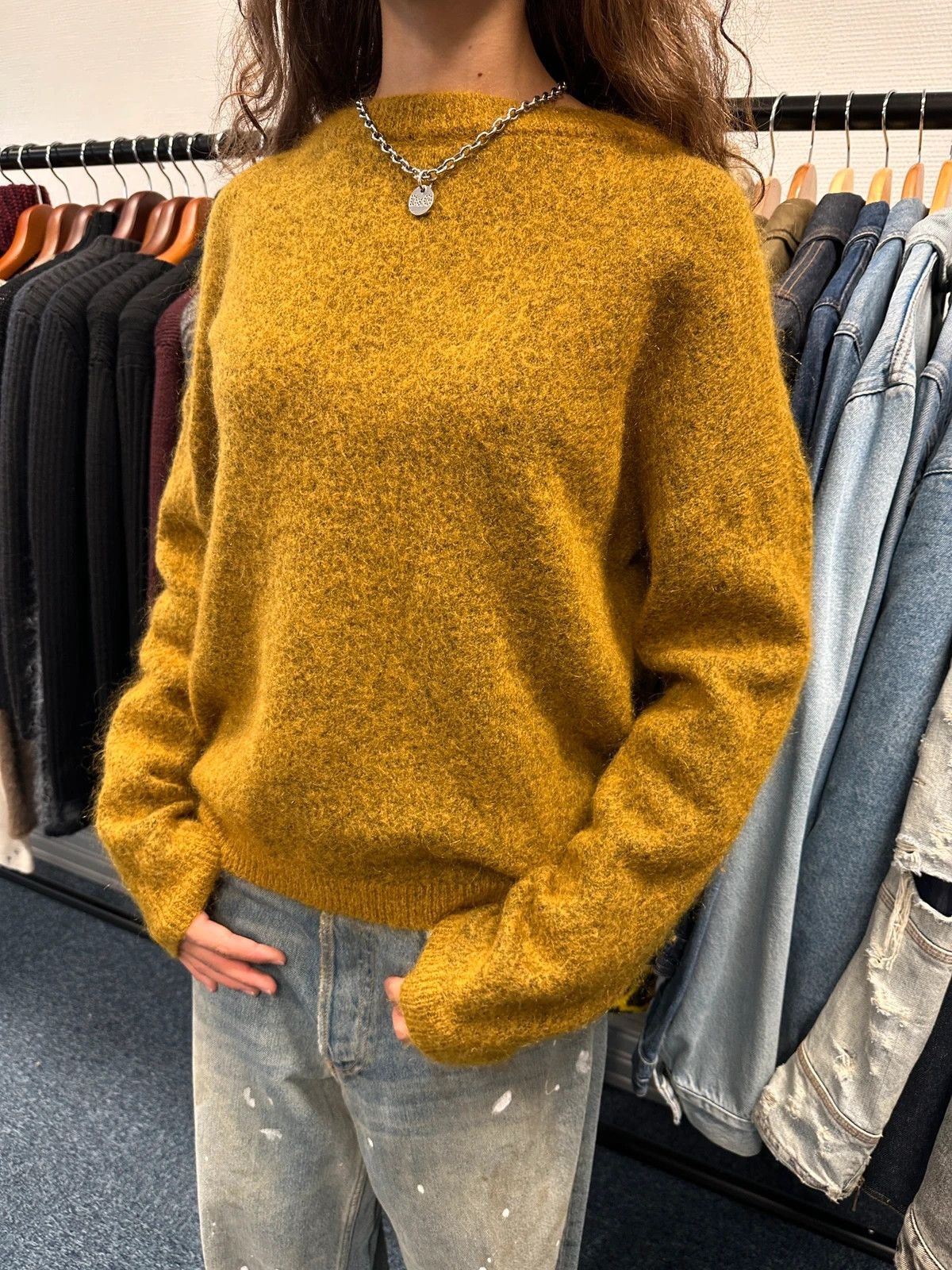 Acne Studios Acne Studio 00’s Ginger Yellow Boxy Sweater Size M / US 6-8 / IT 42-44 - 2 Thumbnail