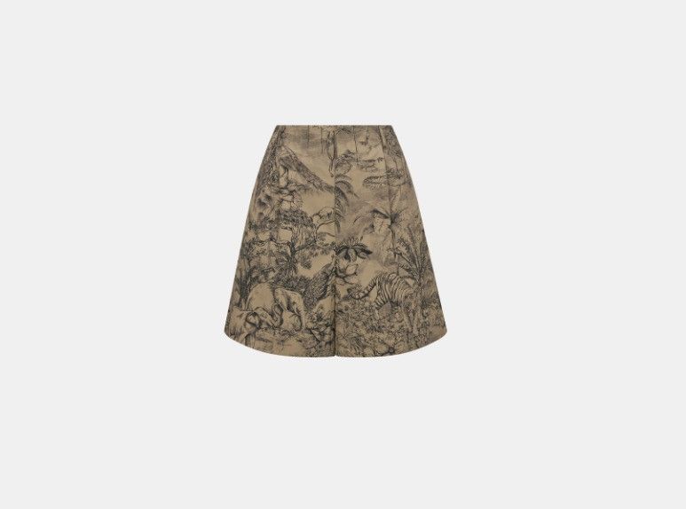 Dior o1w1db10824 Cotton Short in Beige Size 25" / US 0 / IT 36 - 1 Thumbnail