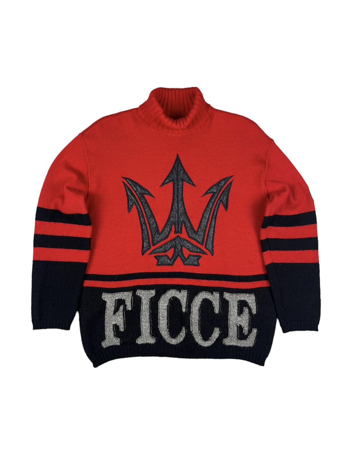 Yoshiyuki Konishi Ficce By Yoshiyuki Konishi ‘Devil Pitchfork” Knit Sweater Size US M / EU 48-50 / 2 - 1 Thumbnail