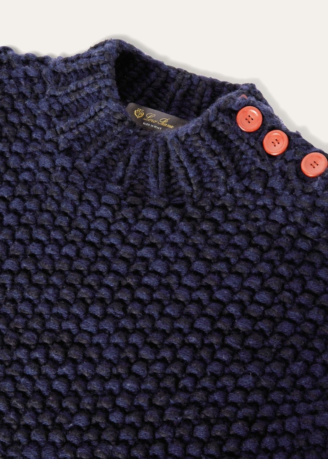 Loro Piana o1srvl11e0824 Chimbote Mock-Neck Sweater in Navy Blue Size M / US 6-8 / IT 42-44 - 4 Thumbnail