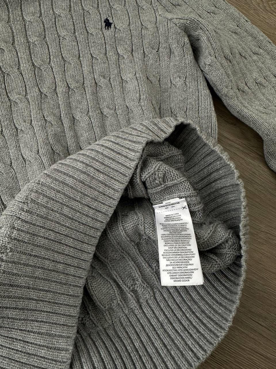 Polo Ralph Lauren × Vintage Vintage Polo Ralph Lauren Cable Knit Gray Sweater Size US S / EU 44-46 / 1 - 9 Thumbnail