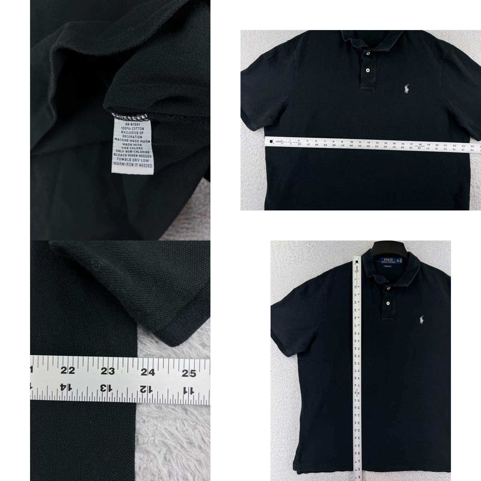 Polo Ralph Lauren Polo Ralph Lauren Golf Shirt Men XL Black 100% Cotton Short Sleeve Embroidered Classic Activewear Size US XL / EU 56 / 4 - 8 Thumbnail