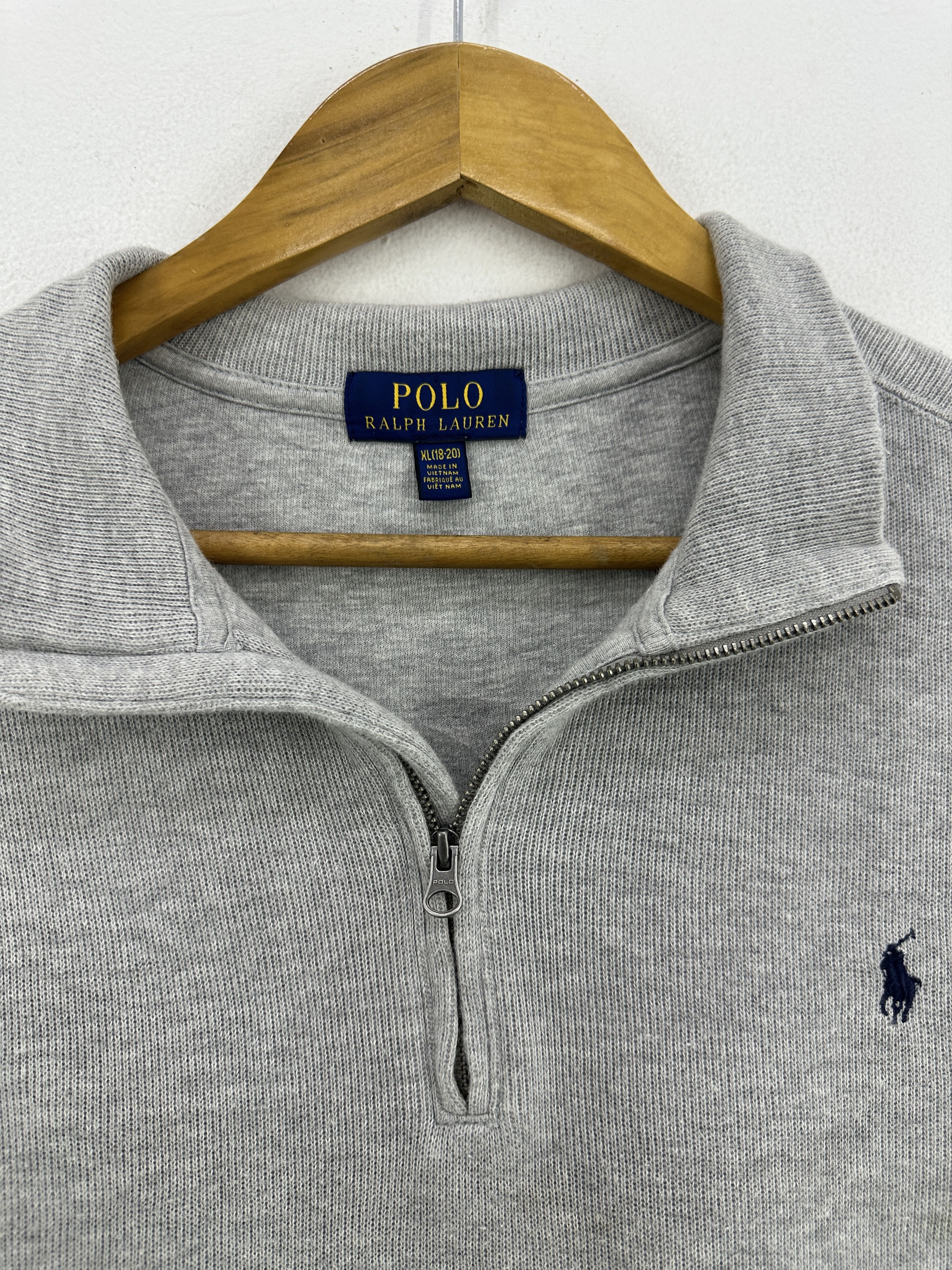 Polo Ralph Lauren Polo Ralph Lauren Grey Quarter-Zip Pullover BP006 Size US XL / EU 56 / 4 - 2 Thumbnail