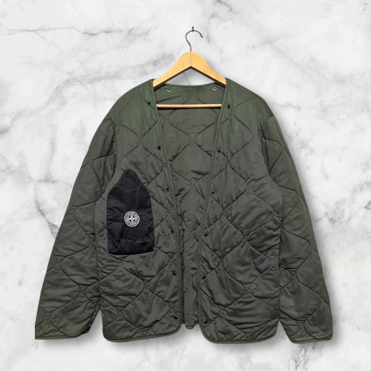 Stone Island Vtg🔥A/W1997 Stone Island Raso Gommato Quilted Inner Jacket Size US M / EU 48-50 / 2 - 2 Thumbnail