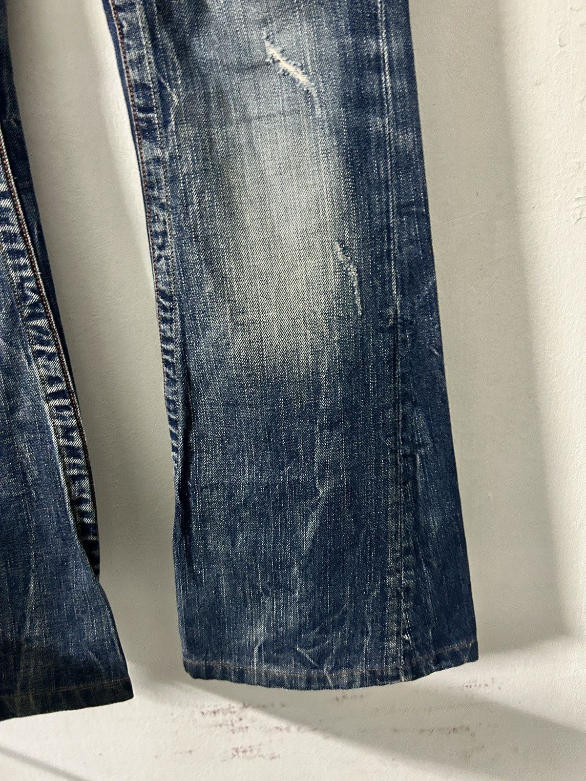 If Six Was Nine Flared whiskered fade embroidered pocket japanese denim Size 29" - 5 Thumbnail