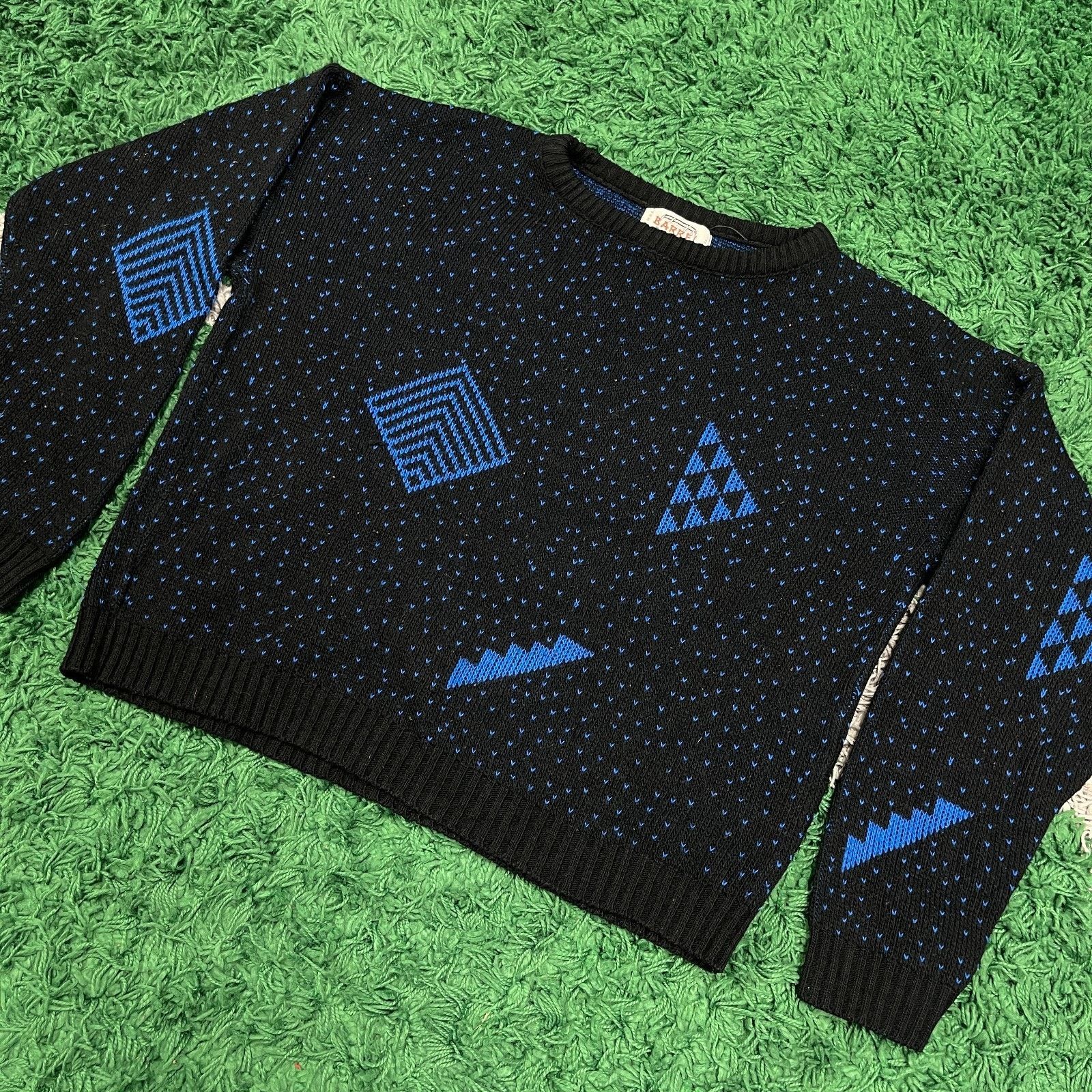 Vintage Vintage 90s Barrel Geometric Knit Pullover Sweater Small Size S / US 4 / IT 40 - 2 Thumbnail