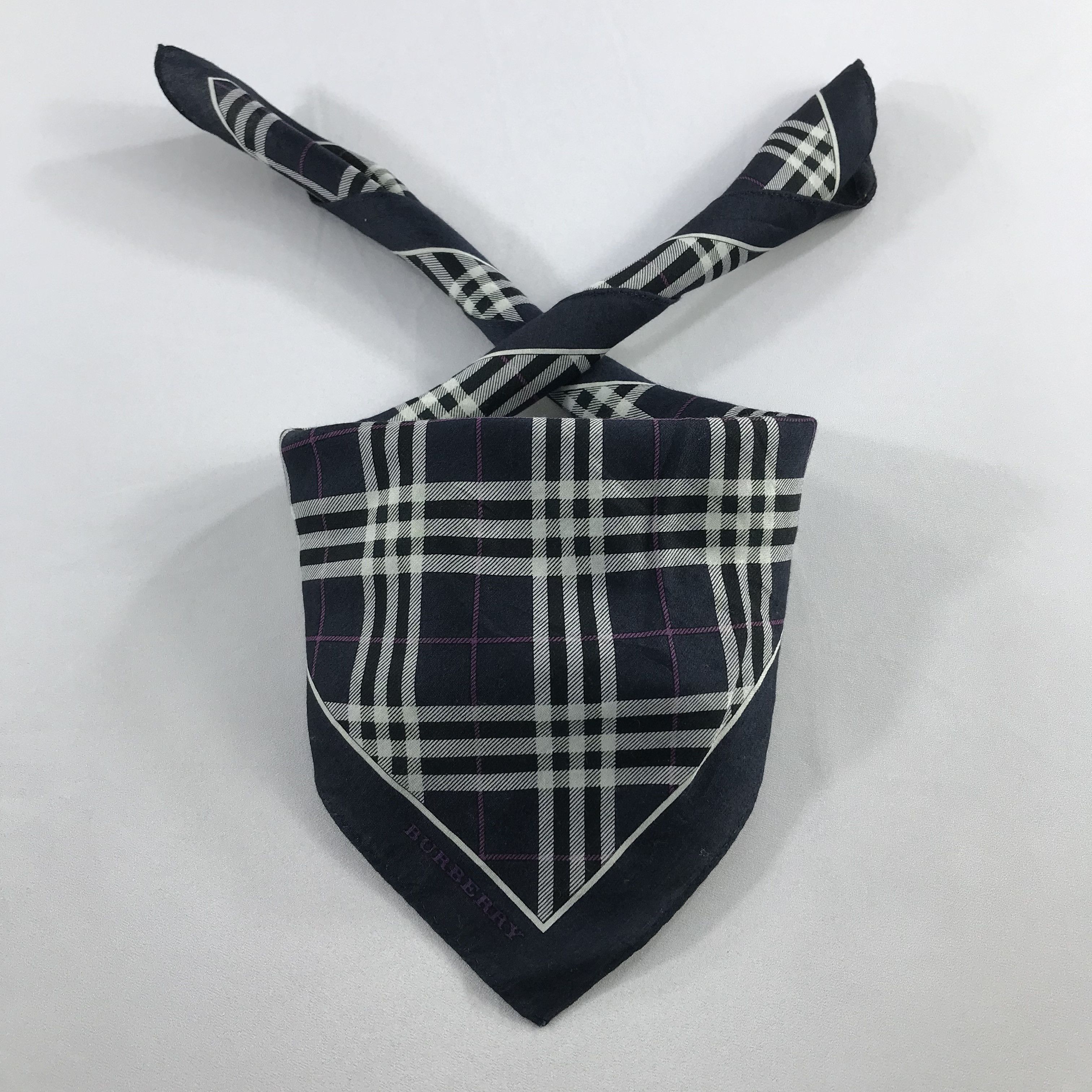 Burberry × Vintage Burberry Bandana / Handkerchief / Neckerchief - S2210 Size ONE SIZE - 3 Thumbnail