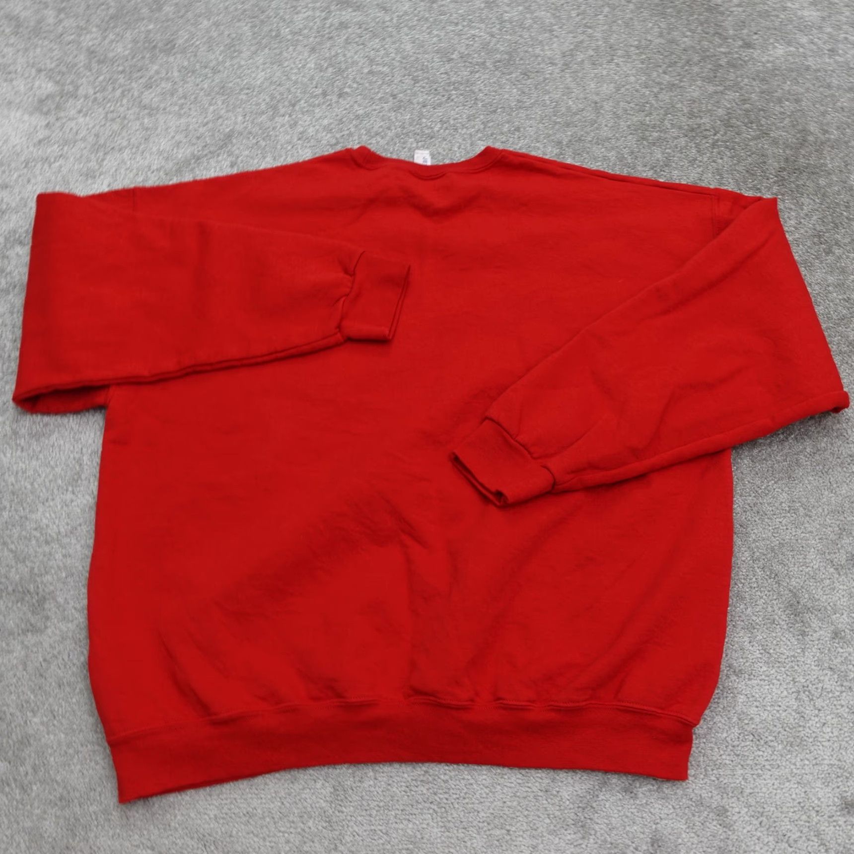 Jerzees VINTAGE Jerzees Nublend Pullover Sweatshirt Unisex 2XL Red Solid Fleece Crew Neck Casual Size US XXL / EU 58 / 5 - 2 Thumbnail