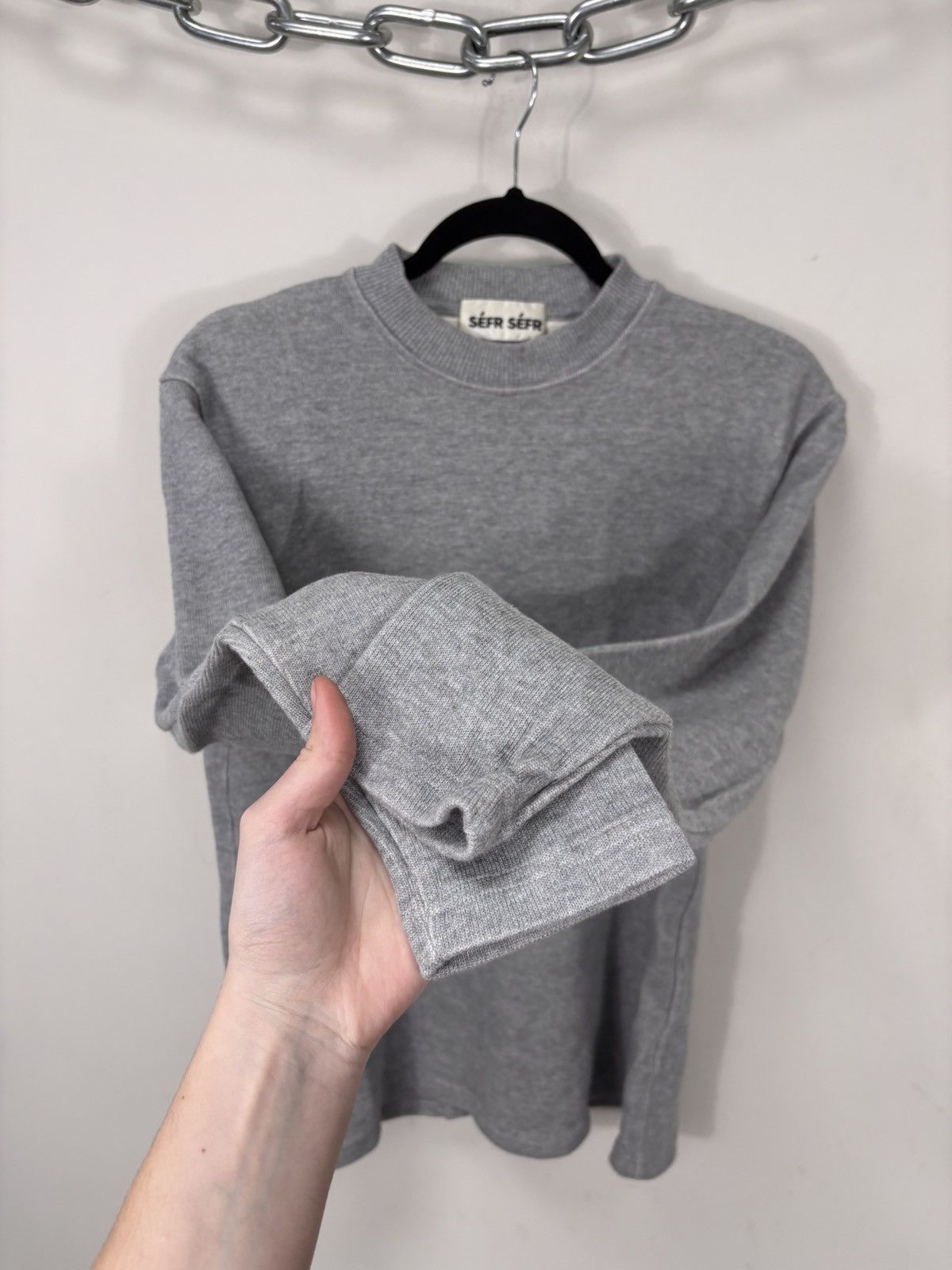 Sefr Sefr Sefr Men’s Basic Grey Classic Sweatshirt Size US S / EU 44-46 / 1 - 5 Thumbnail