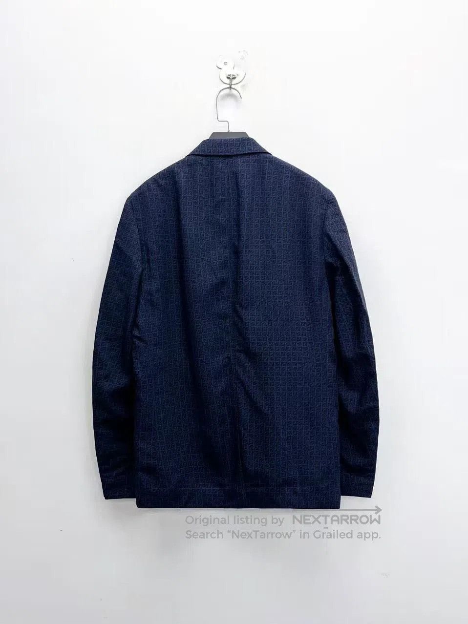 Fendi FENDI Navy Blue All-Over FF Monogram Suit| Size 52L - 2 Thumbnail