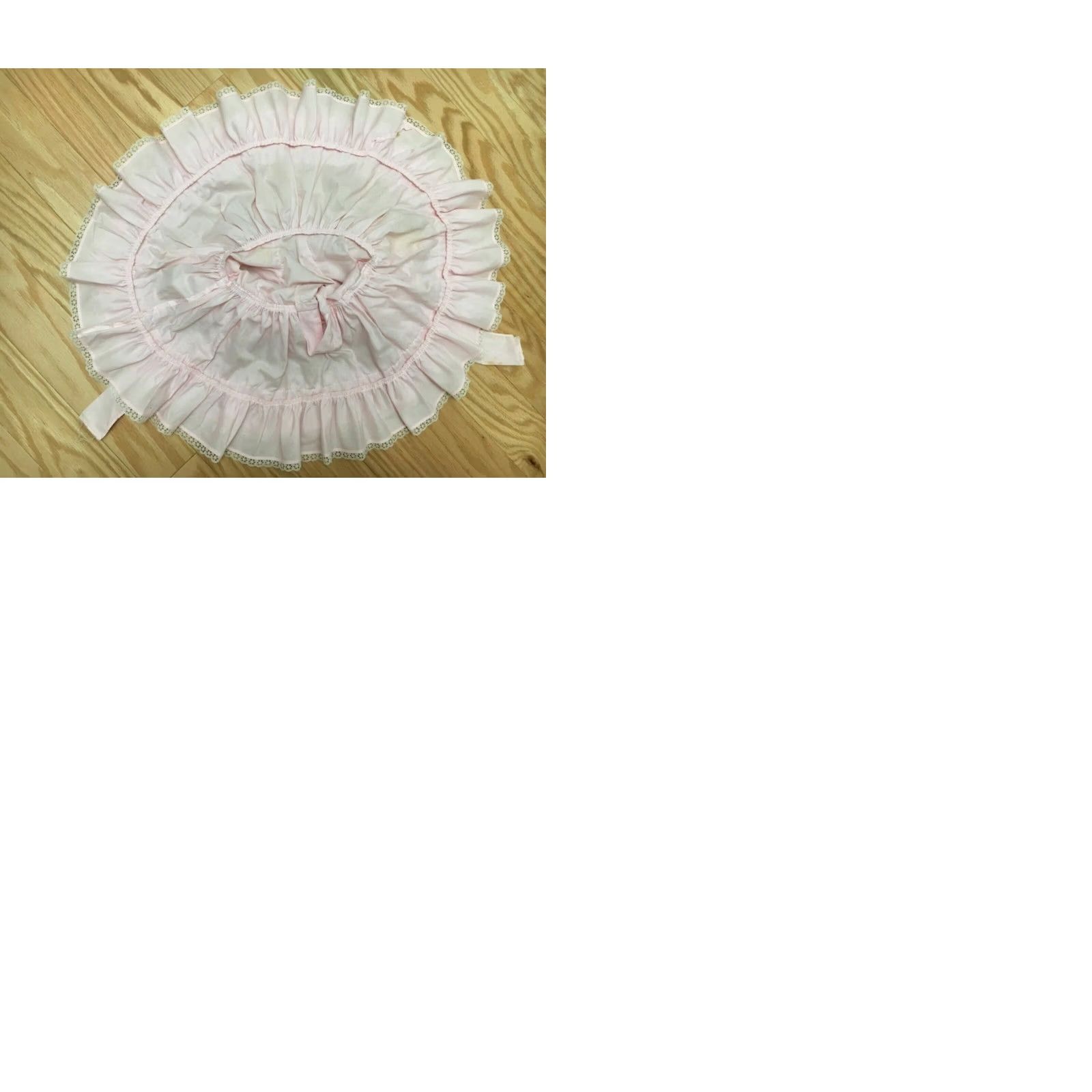 Vintage VINTAGE Kandy Ann Party Dress Girls 12 Months Pink Ruffle Lace Circle Size ONE SIZE - 9 Thumbnail