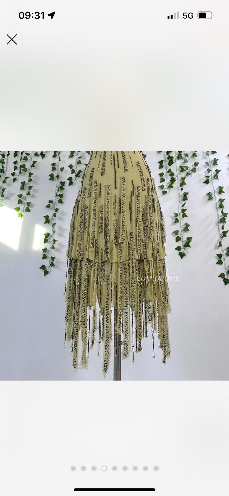 Designer Vintage Caché beaded Silk Dress Size S / US 4 / IT 40 - 4 Thumbnail