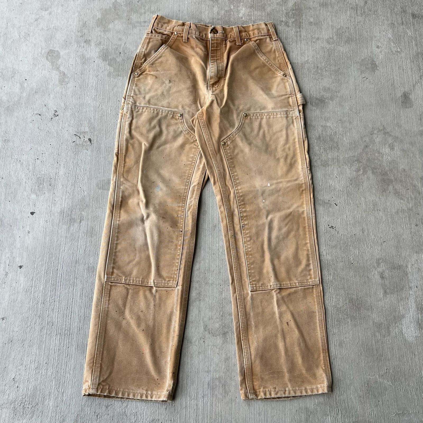 Carhartt × Vintage Carhartt brown double knee work wear carpenter pants Size US 27 - 1 Thumbnail