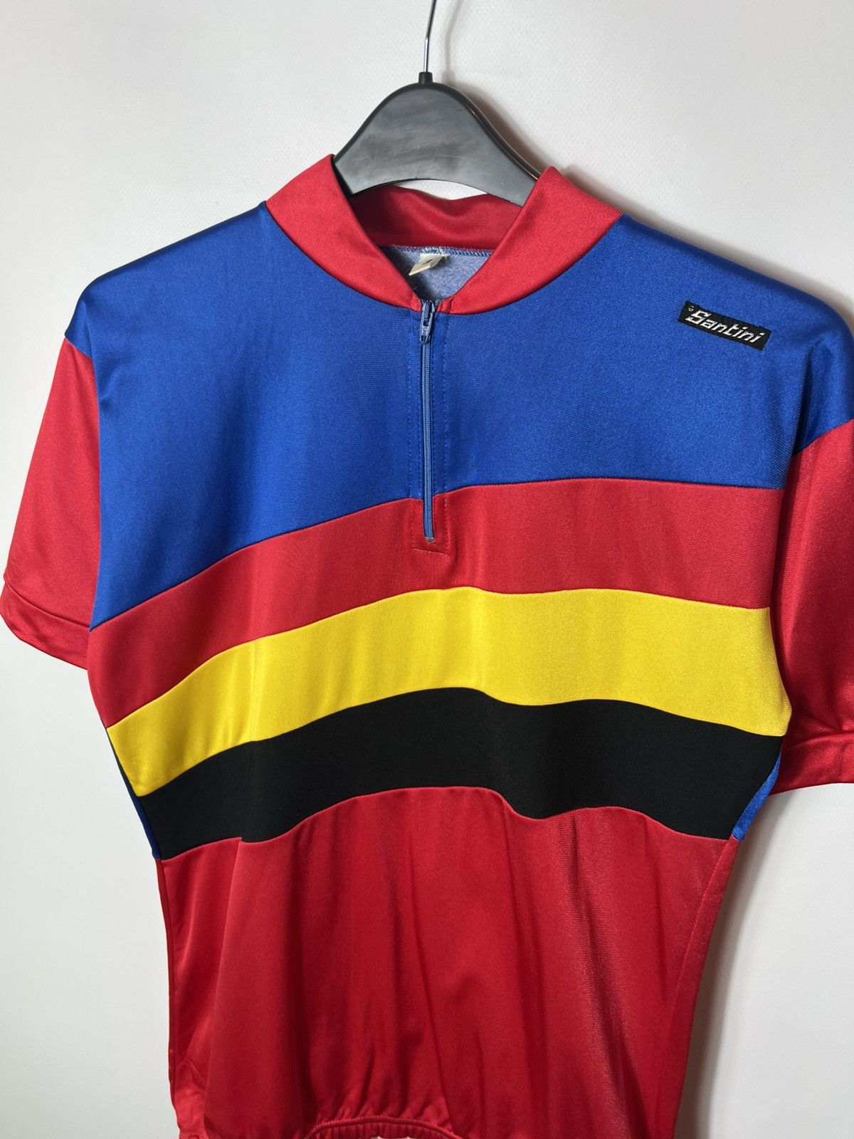 Vintage Very rare 1980s VINTAGE OLD SANTINI CYCLING CYCLES JERSEY Size US M / EU 48-50 / 2 - 2 Thumbnail