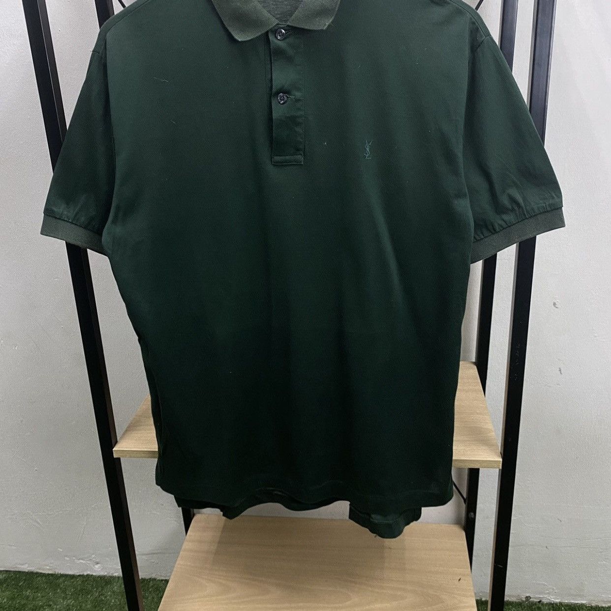 Yves Saint Laurent Vintage Yves Saint Laurent YSL Green Short Sleeve Polo Shirt Size US M / EU 48-50 / 2 - 4 Thumbnail
