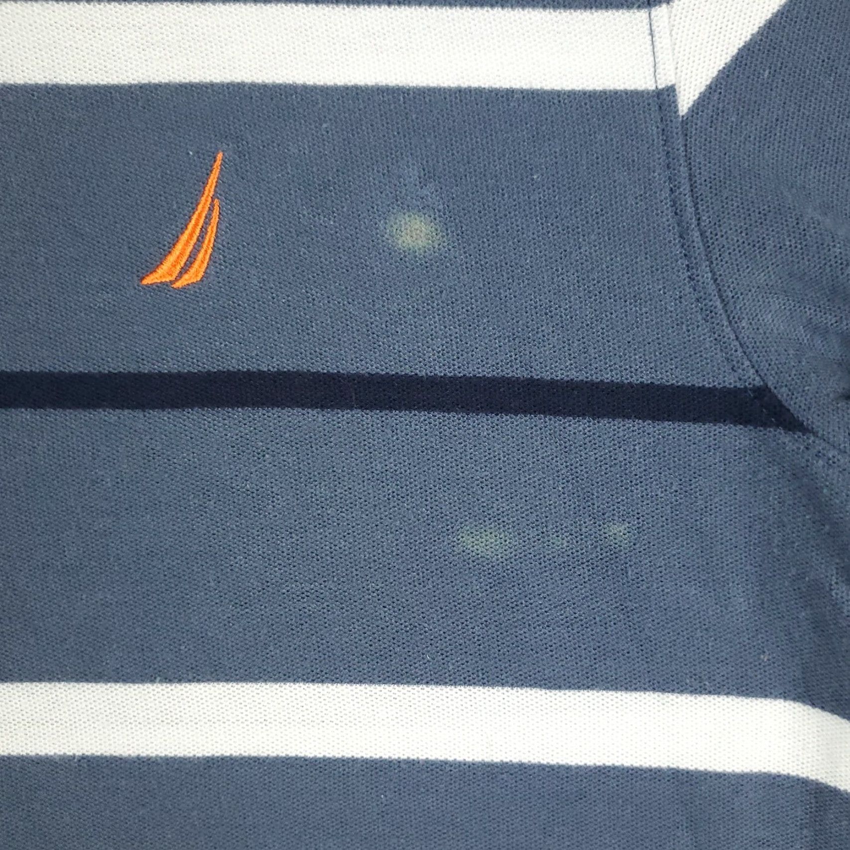 Nautica Nautica Polo Shirt Men Size M Blue Striped Short Sleeve Casual Button-Front Cotton Blend Polo Shirt Mens Size US M / EU 48-50 / 2 - 4 Thumbnail