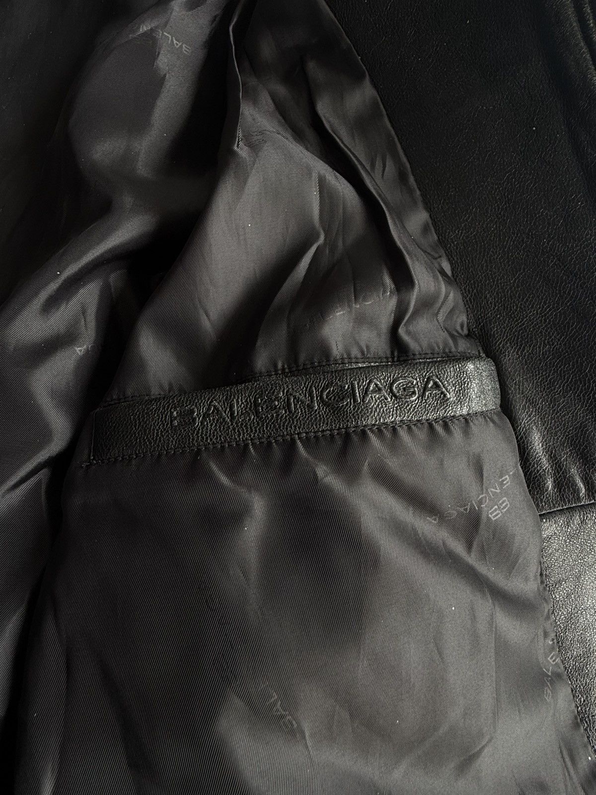 Balenciaga 1997 Balenciaga - Motorcycle Zip Leather Jacket Size US XL / EU 56 / 4 - 12 Thumbnail