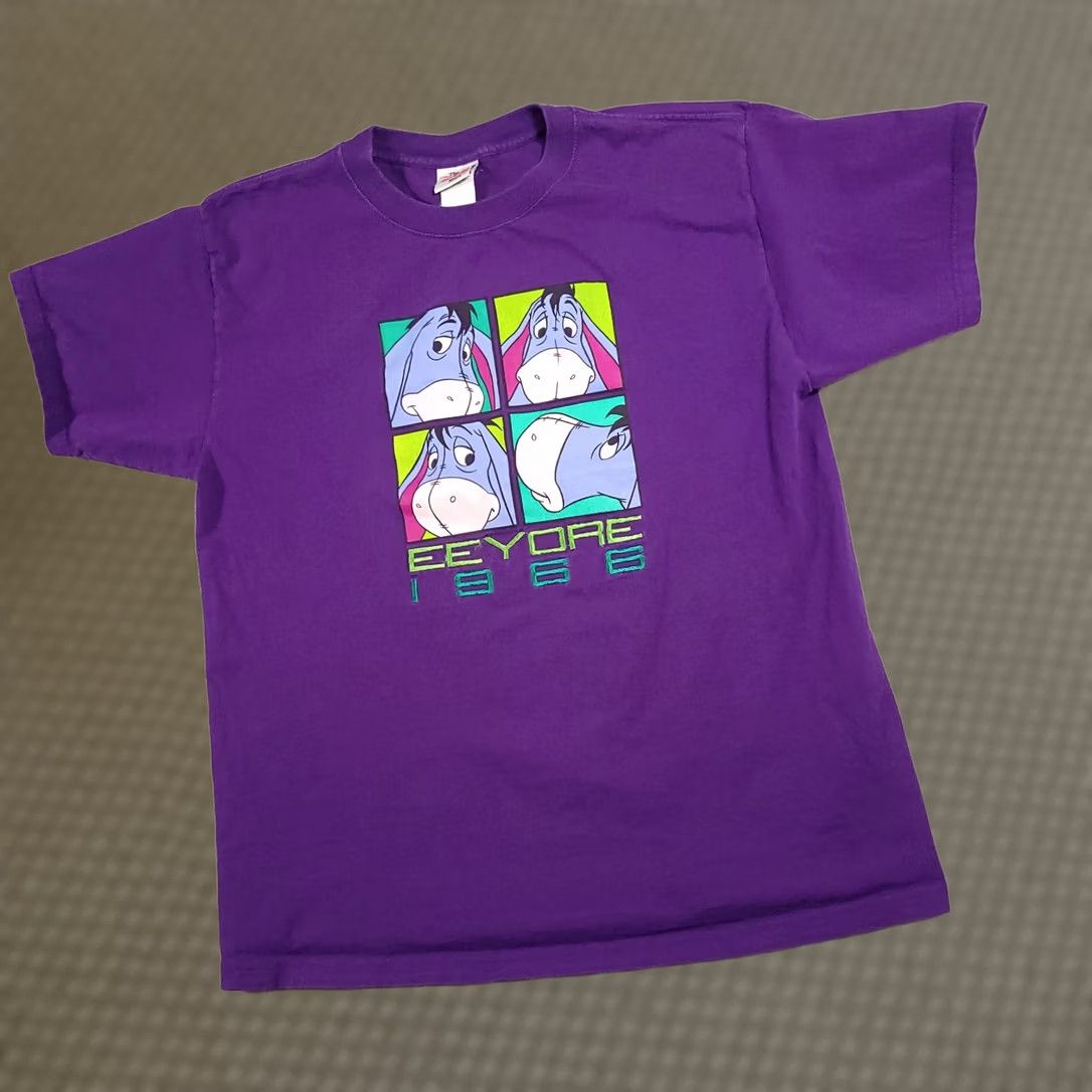 Disney VINTAGE Disney The Disney Store Eeyore T-Shirt Adult L Purple Embroidered USA Shirt Mens 90s Cartoon Size US L / EU 52-54 / 3 - 1 Thumbnail