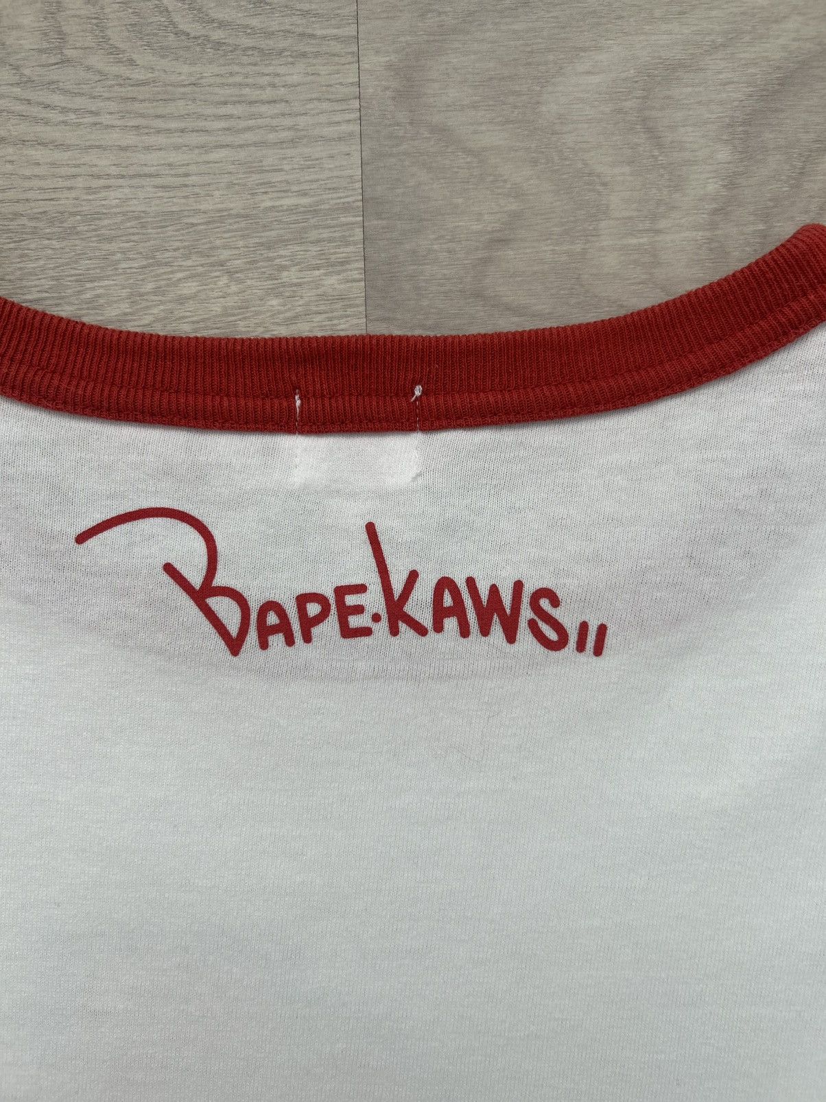 Bape × Kaws 2006 Bape x Kaws Ringer Long Sleeve Tee Size US L / EU 52-54 / 3 - 6 Thumbnail