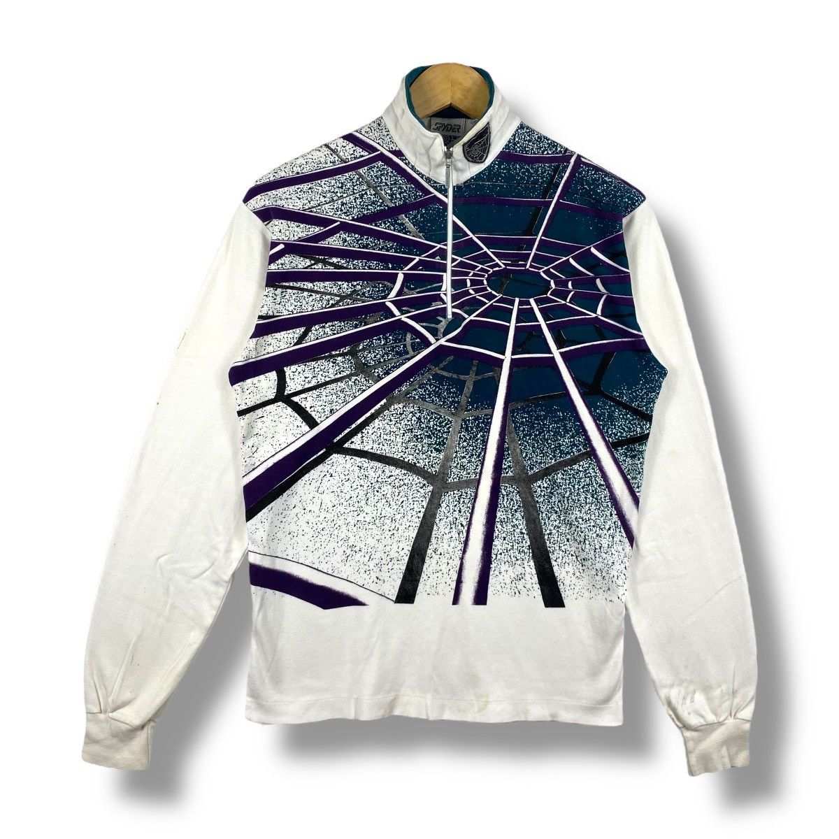 Spyder × Vintage Vintage 90's SPYDER Half-Zipper Long Sleeve Graphic Size US S / EU 44-46 / 1 - 1 Thumbnail