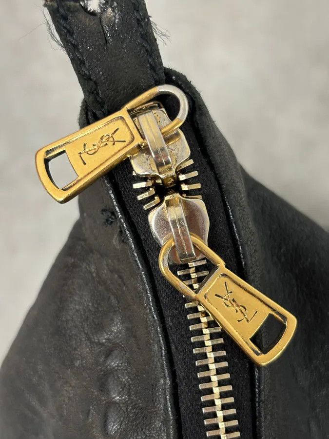 Yves Saint Laurent Yves Saint Laurent Grey Brut Leather Handle Bag Size ONE SIZE - 9 Thumbnail