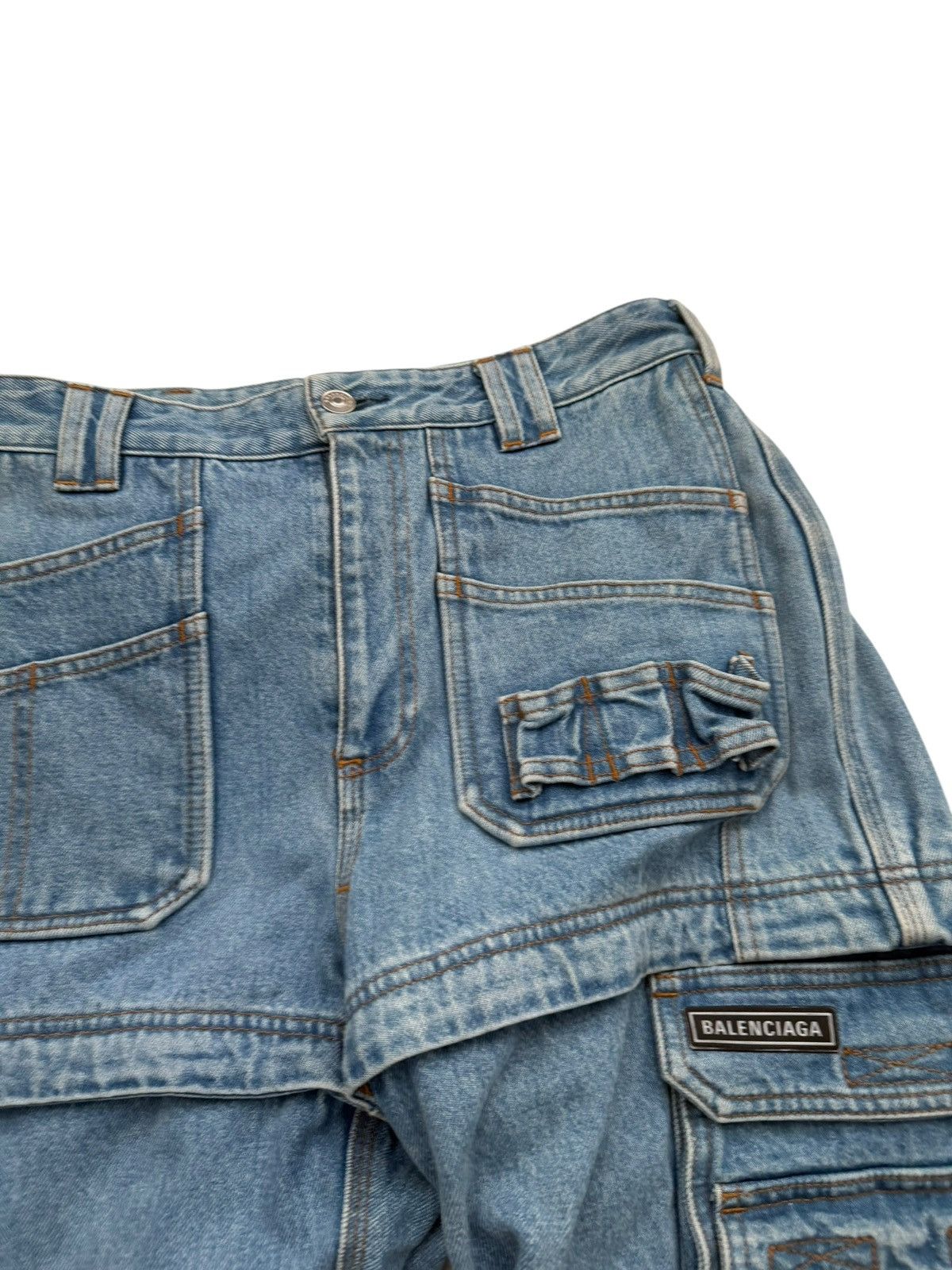 Balenciaga 2017 Convertible Denim Cargo Pants Size US 30 / EU 46 - 5 Thumbnail