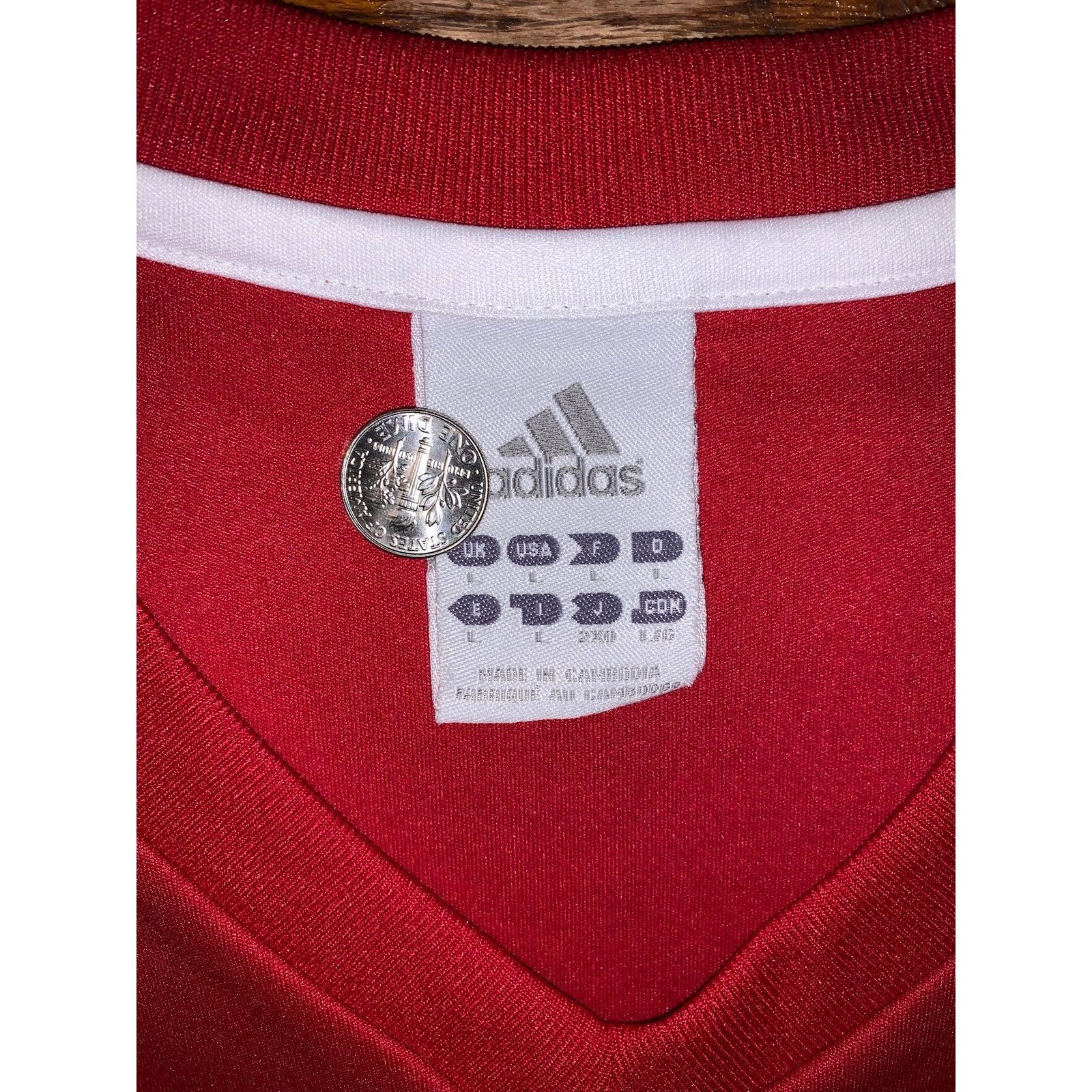 Adidas Adidas Soccer Jersey Demons #2 Red White Large Climalite Size US L / EU 52-54 / 3 - 5 Thumbnail