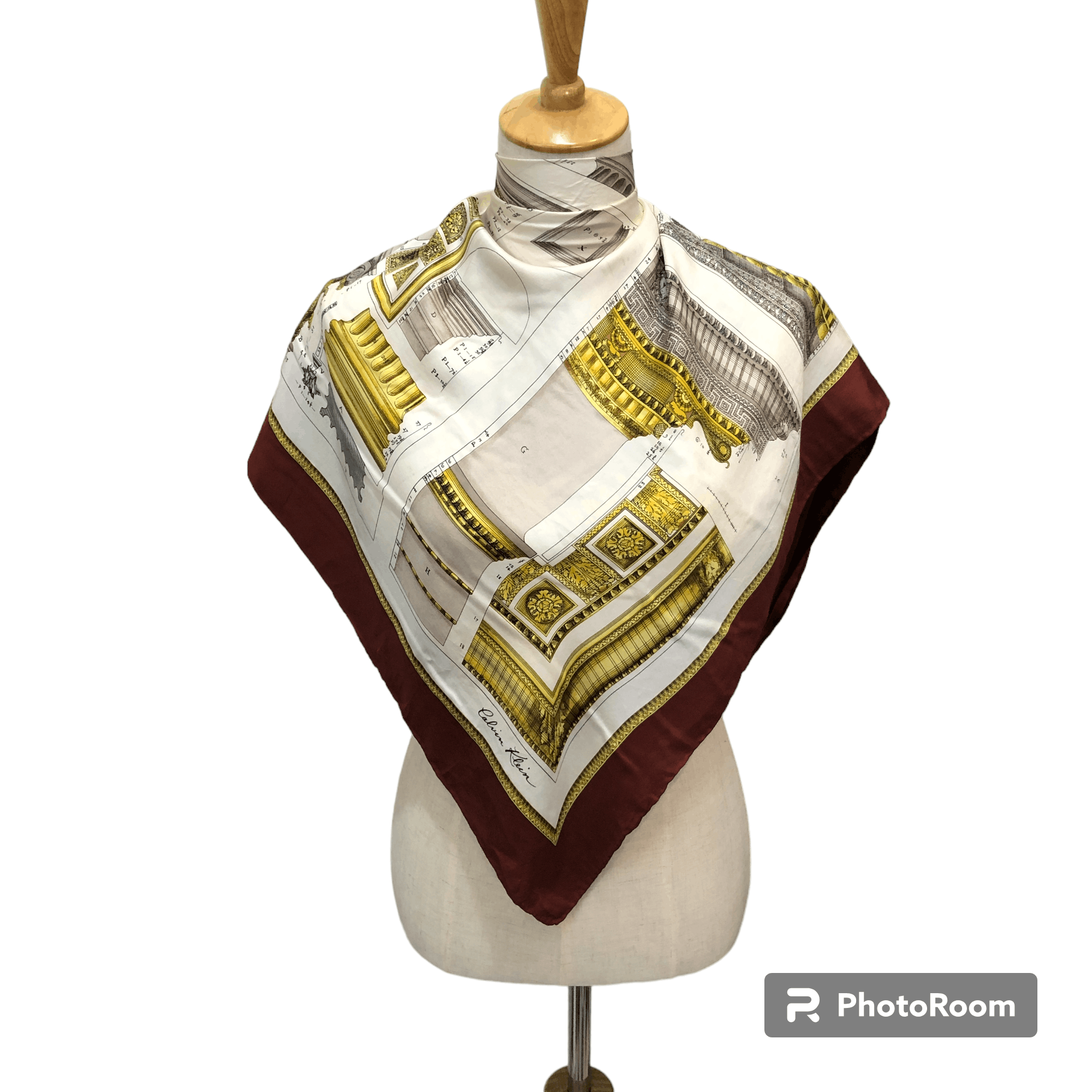 Calvin Klein Vintage Calvin Klein Silk Scarf M1177 Size ONE SIZE - 1 Thumbnail