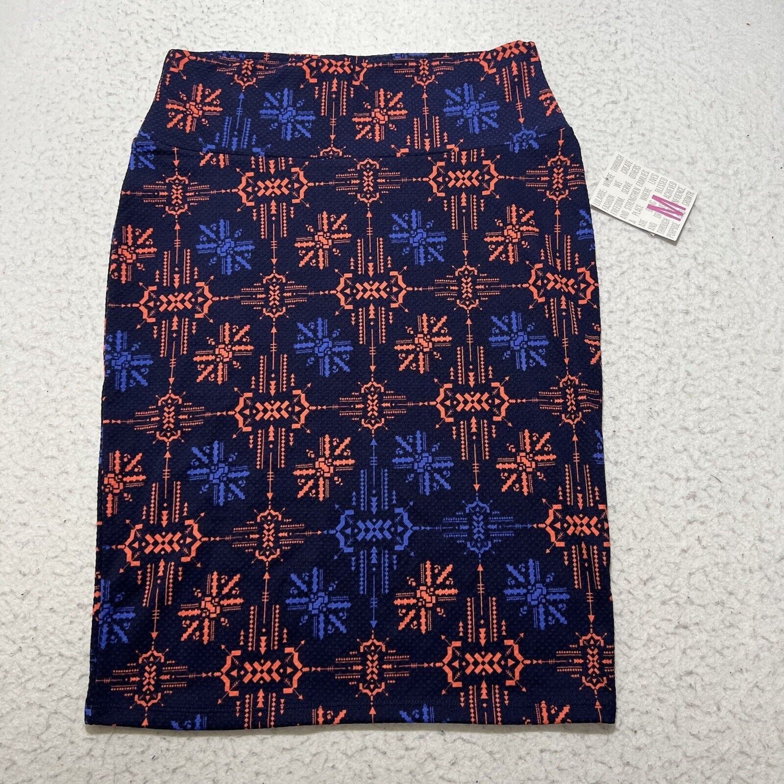 Other LuLaRoe Cassie Medium Pencil Skirt Diamond Geometric Stretch Size 32" / US 10 / IT 46 - 1 Thumbnail