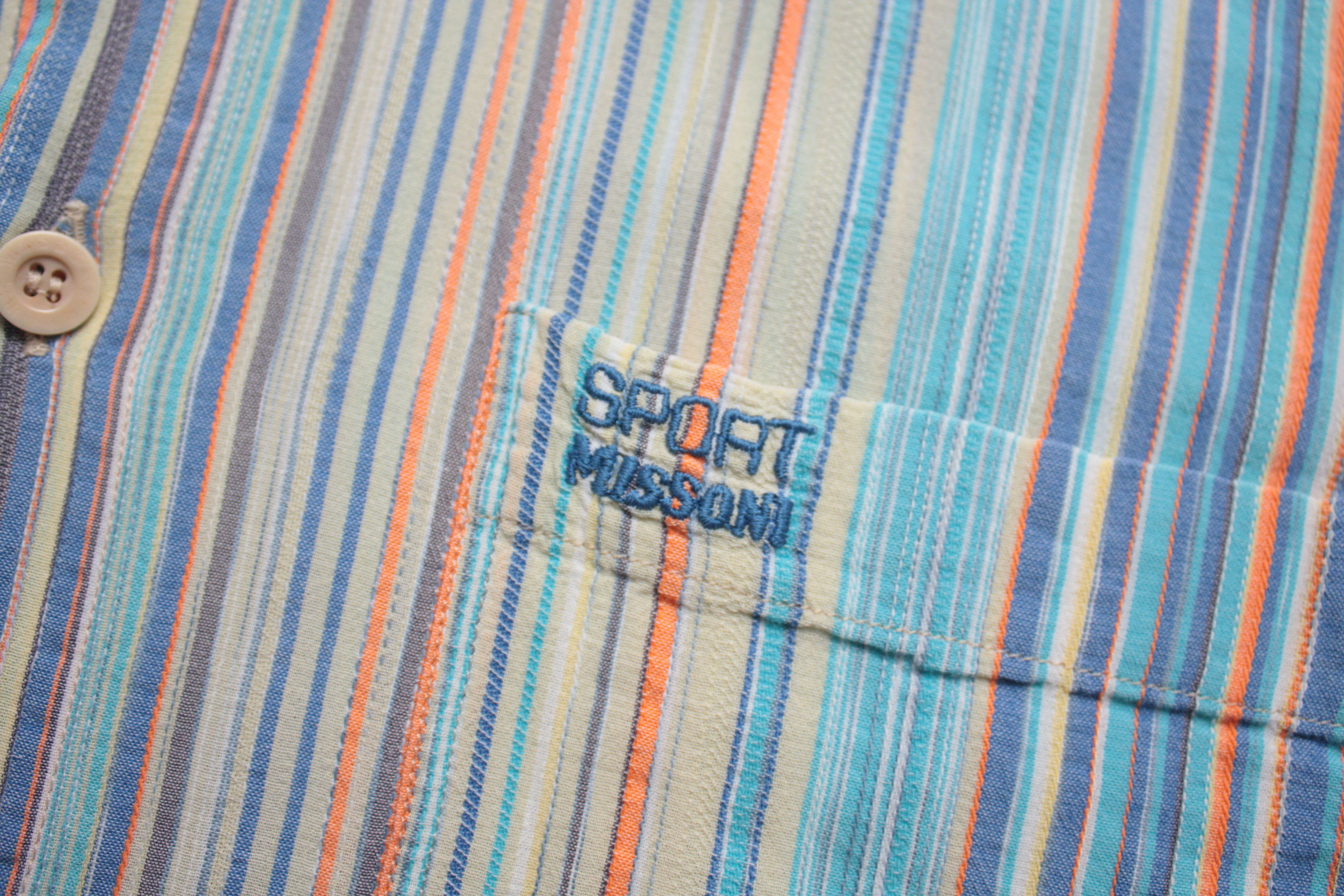 Missoni Missoni Sport Striped Blue Short Sleeve Shirt Men's 50 Size US M / EU 48-50 / 2 - 4 Thumbnail