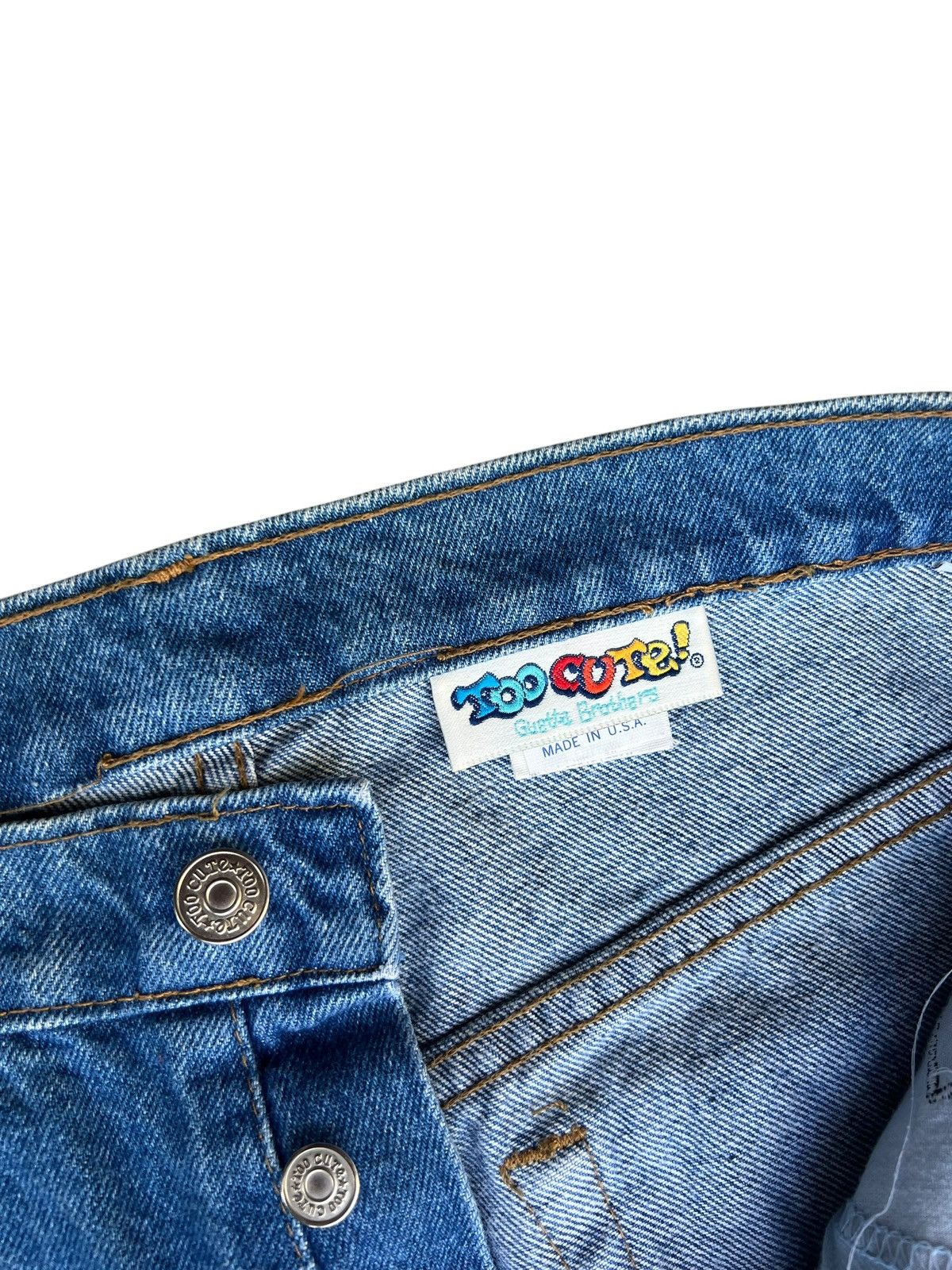 Too Cute Guetta Bros. 90s Too Cute Guetta Bros X Disney Mickey Minnie Denim Jeans Size US 31 - 7 Thumbnail